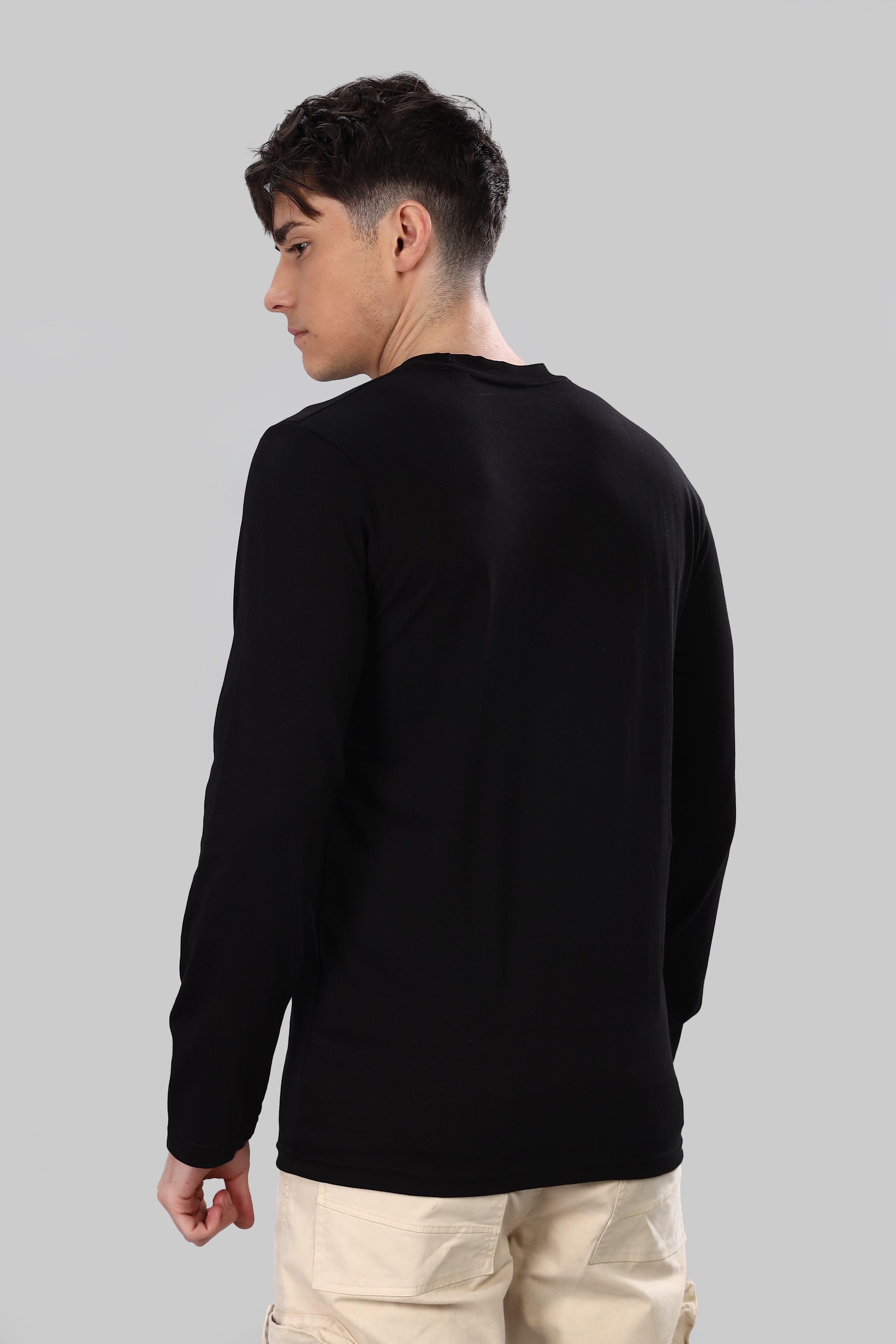 Teal Blue Long Sleeve Crew Neck T-Shirt