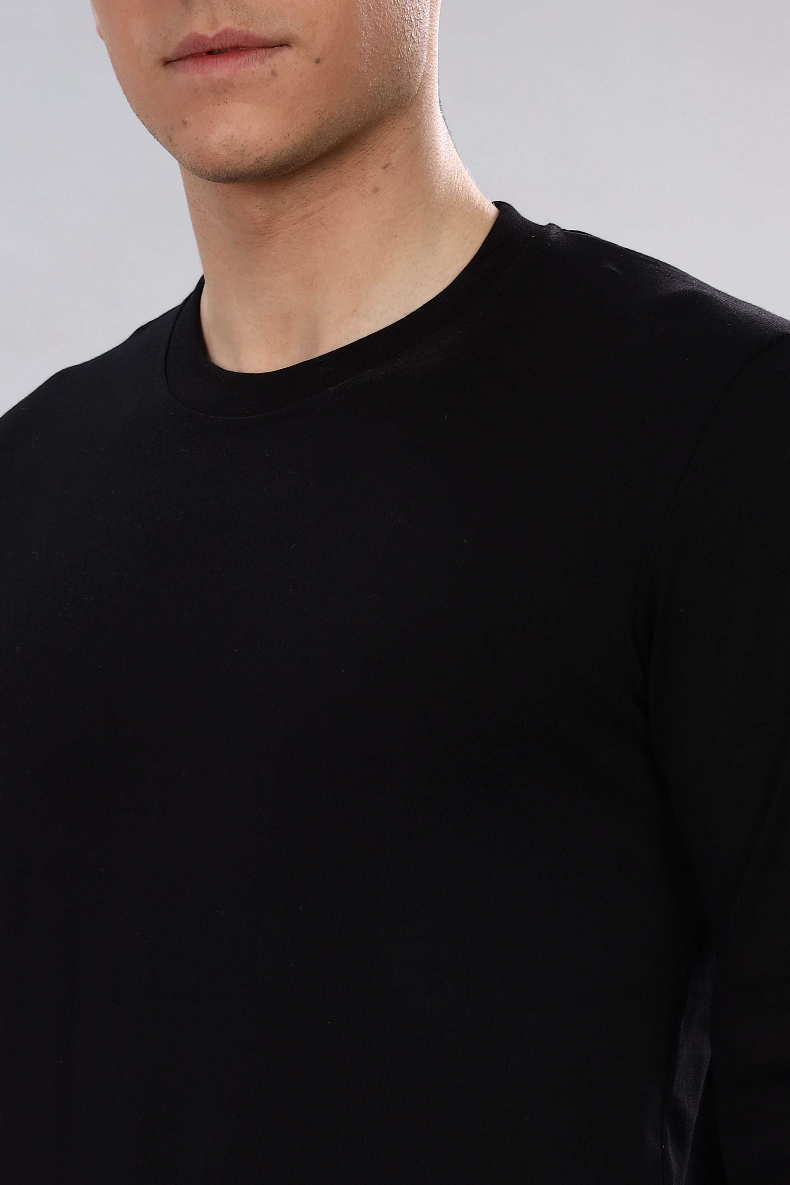 Teal Blue Long Sleeve Crew Neck T-Shirt