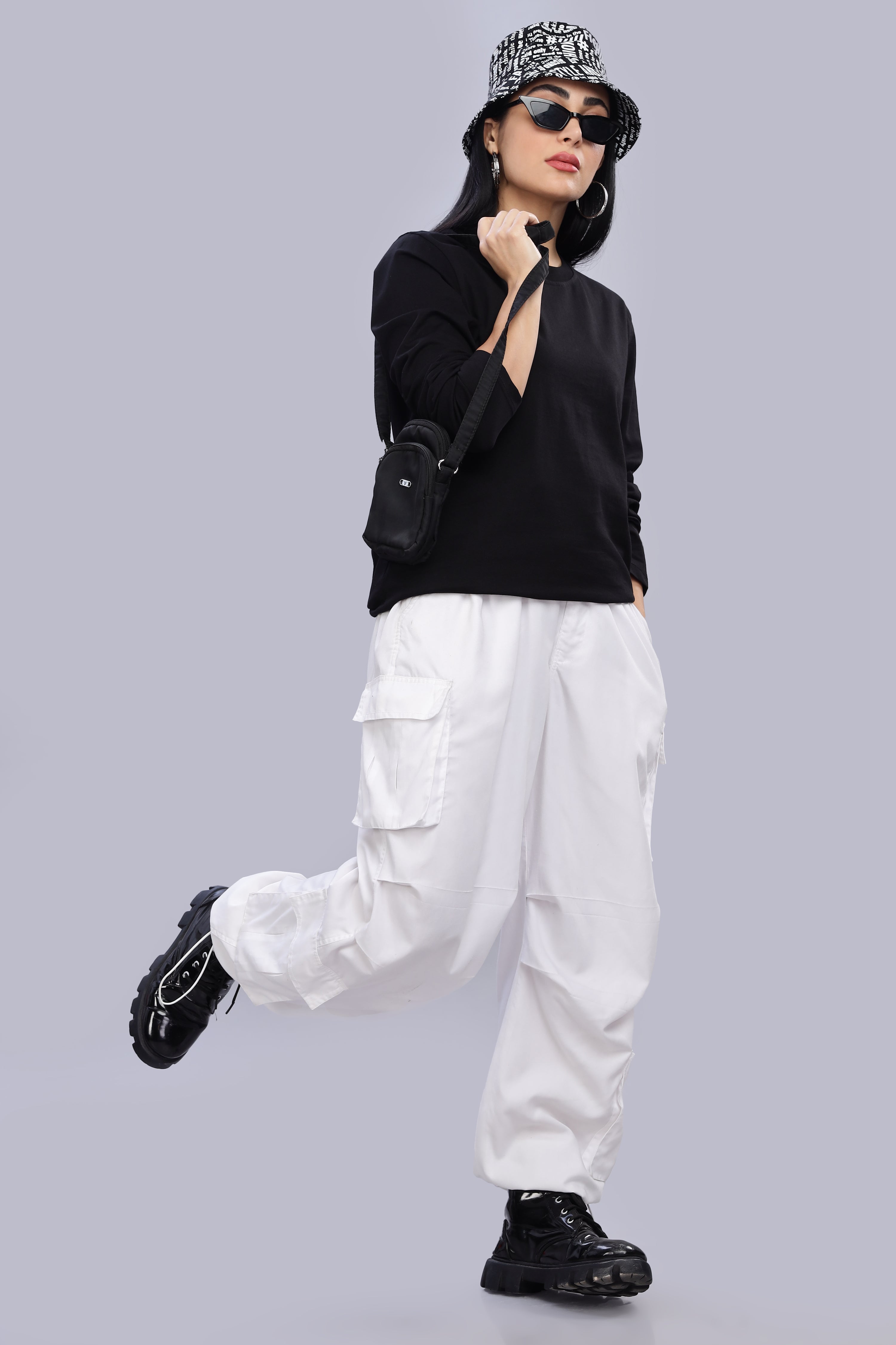 Black Long Sleeve Crew Neck T-Shirt