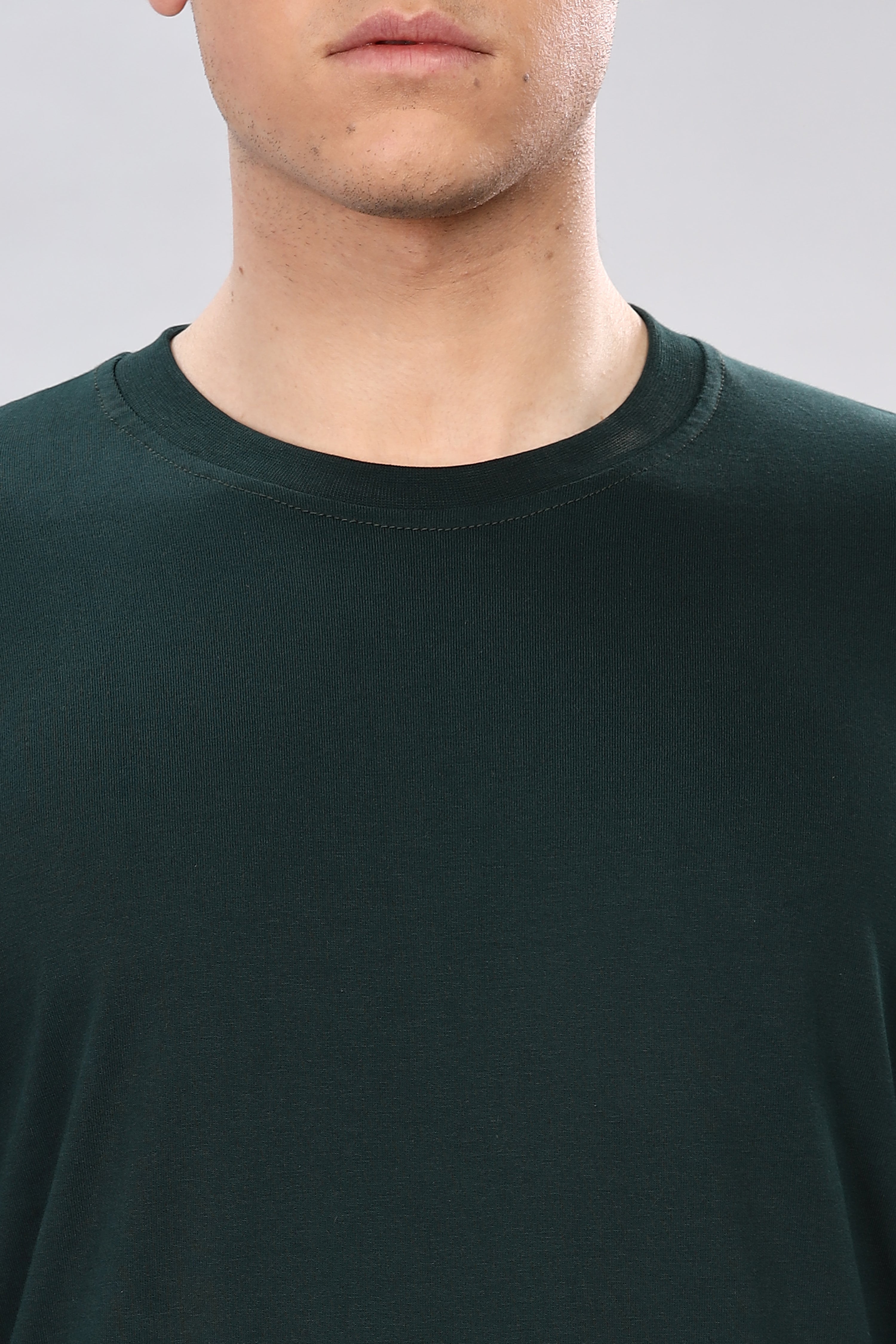 Bottle Green Long Sleeve Crew Neck T-Shirt