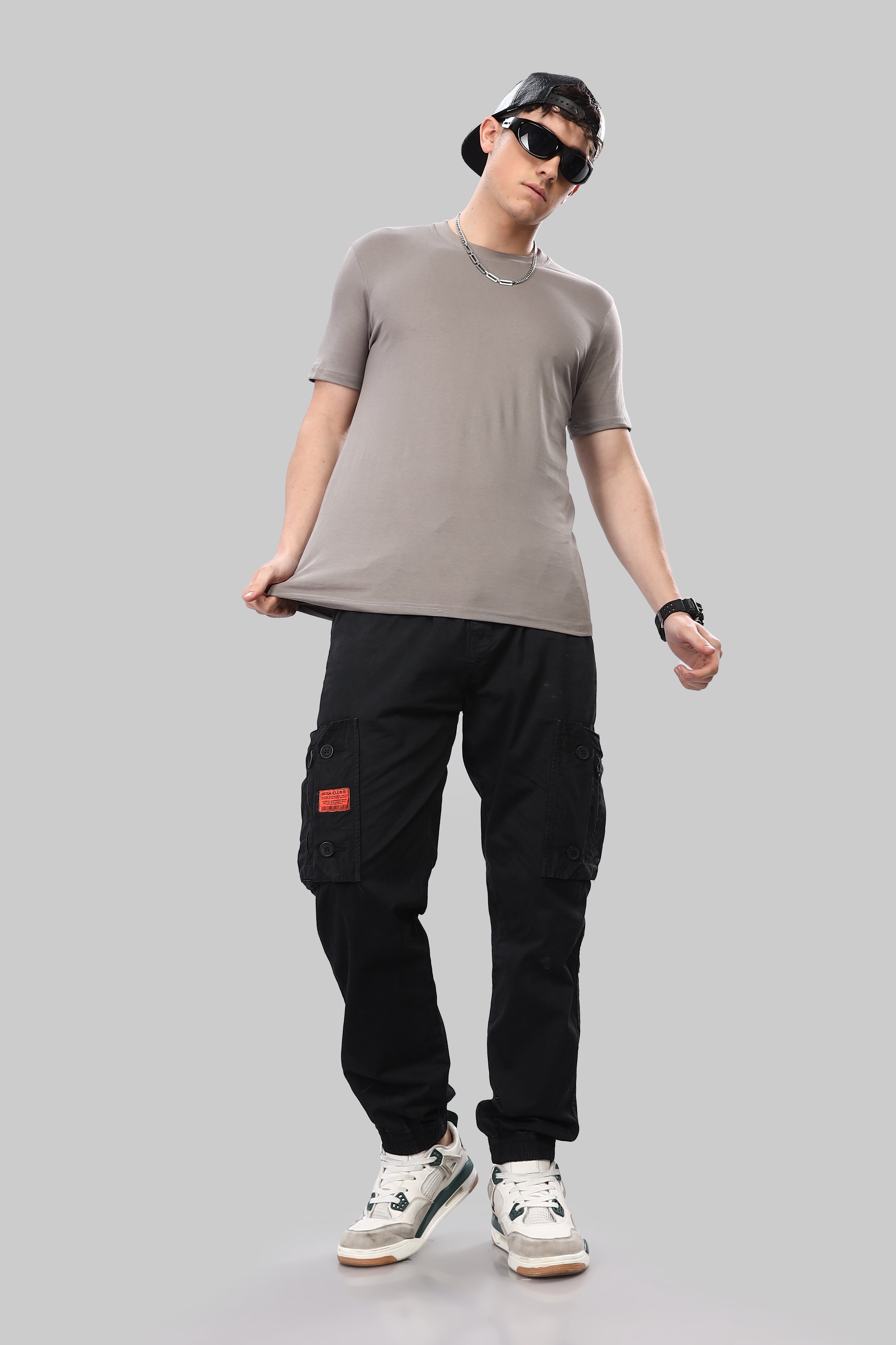 Ash Grey Pure Cotton Crew Neck T-Shirt – 220 GSM