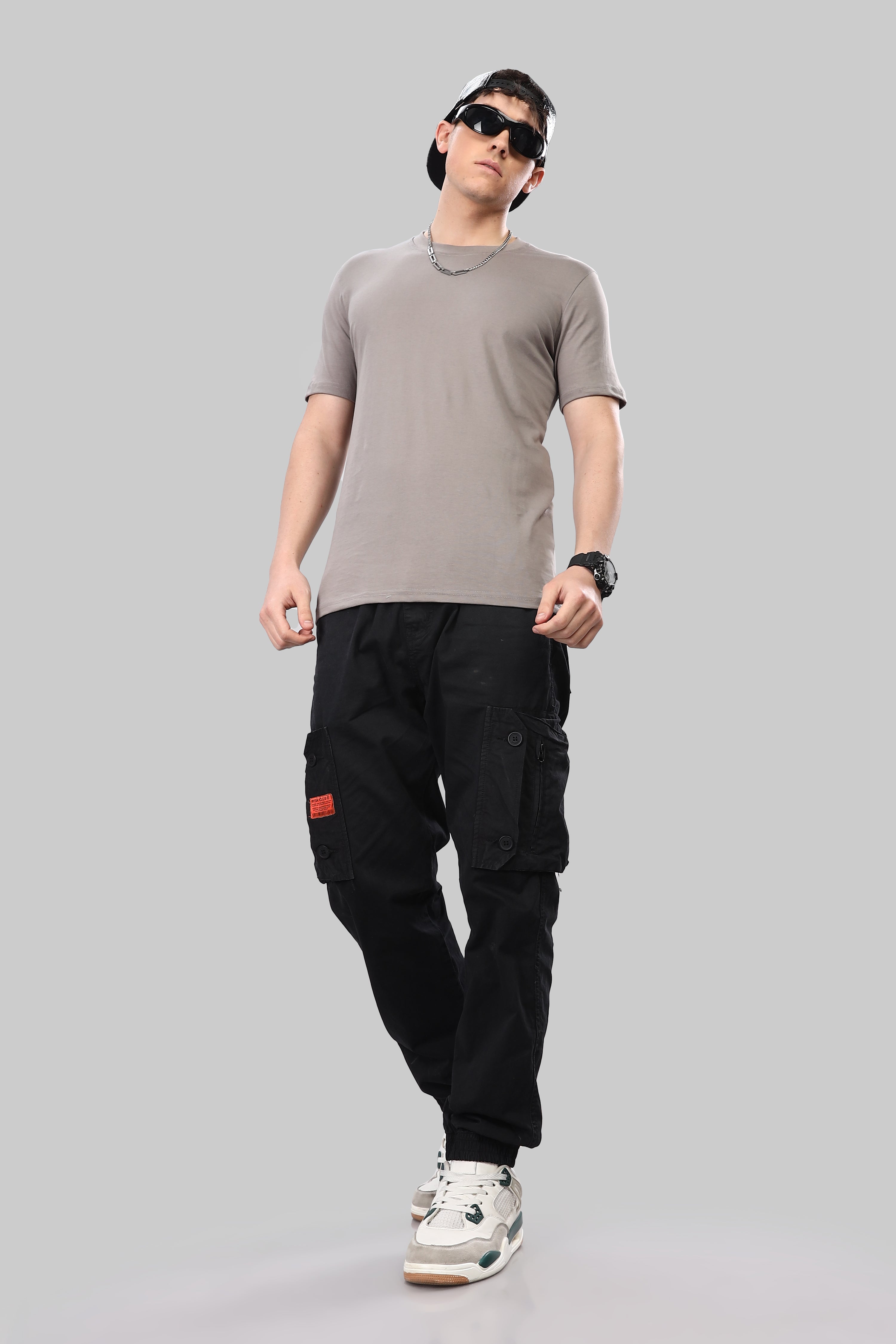 Ash Grey Pure Cotton Crew Neck T-Shirt – 220 GSM
