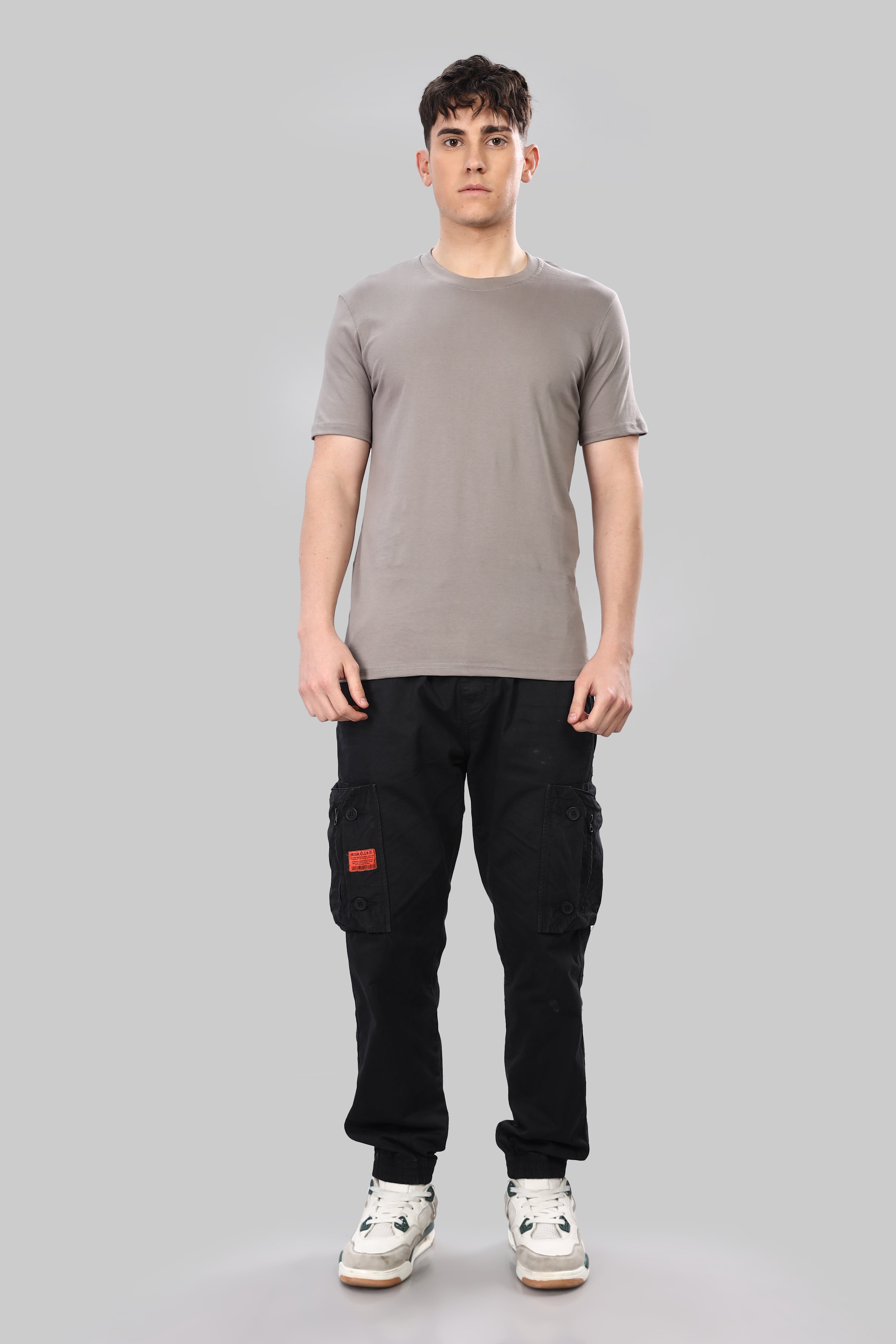 Ash Grey Pure Cotton Crew Neck T-Shirt – 220 GSM