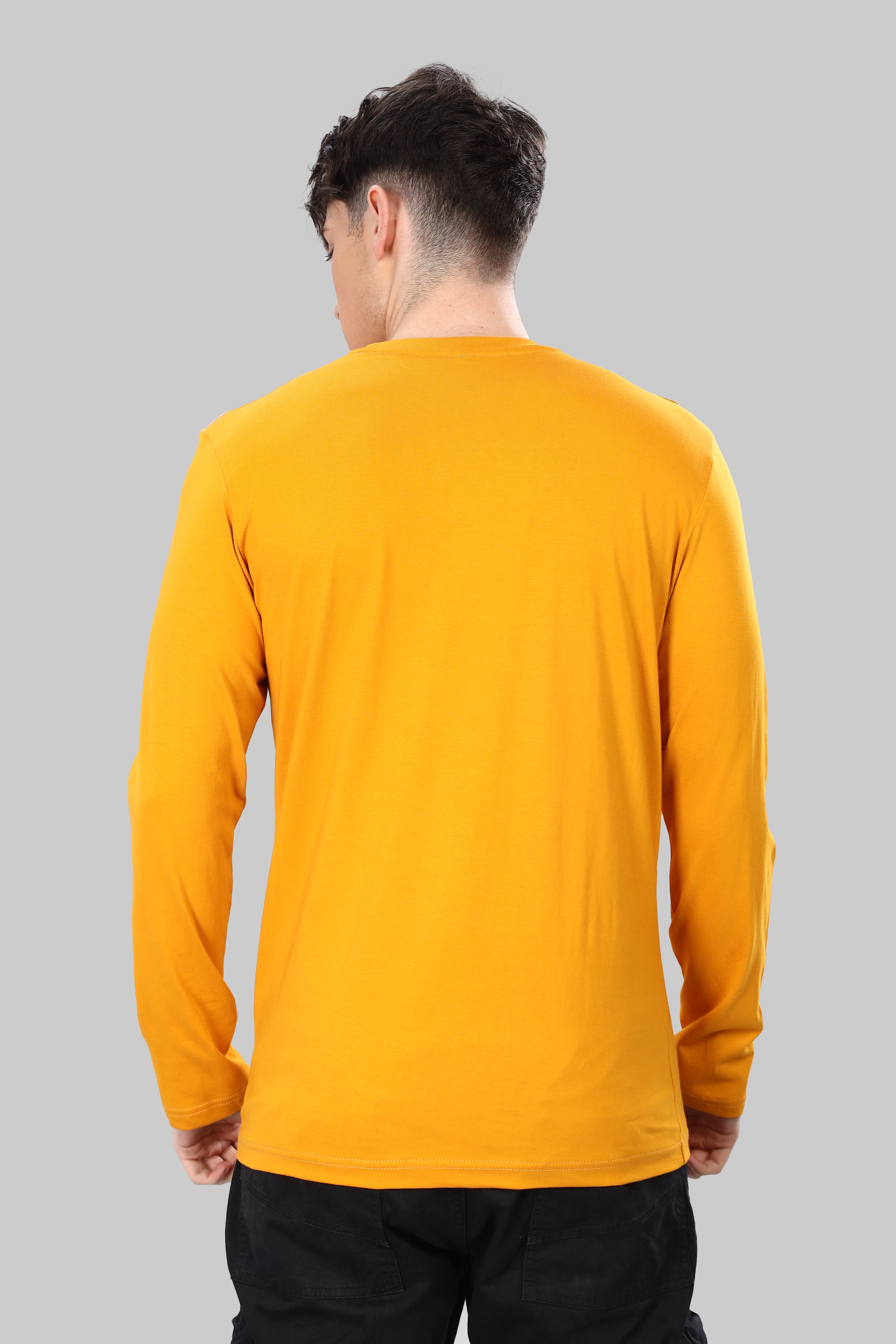 Yellow Long Sleeve Crew Neck T-Shirt