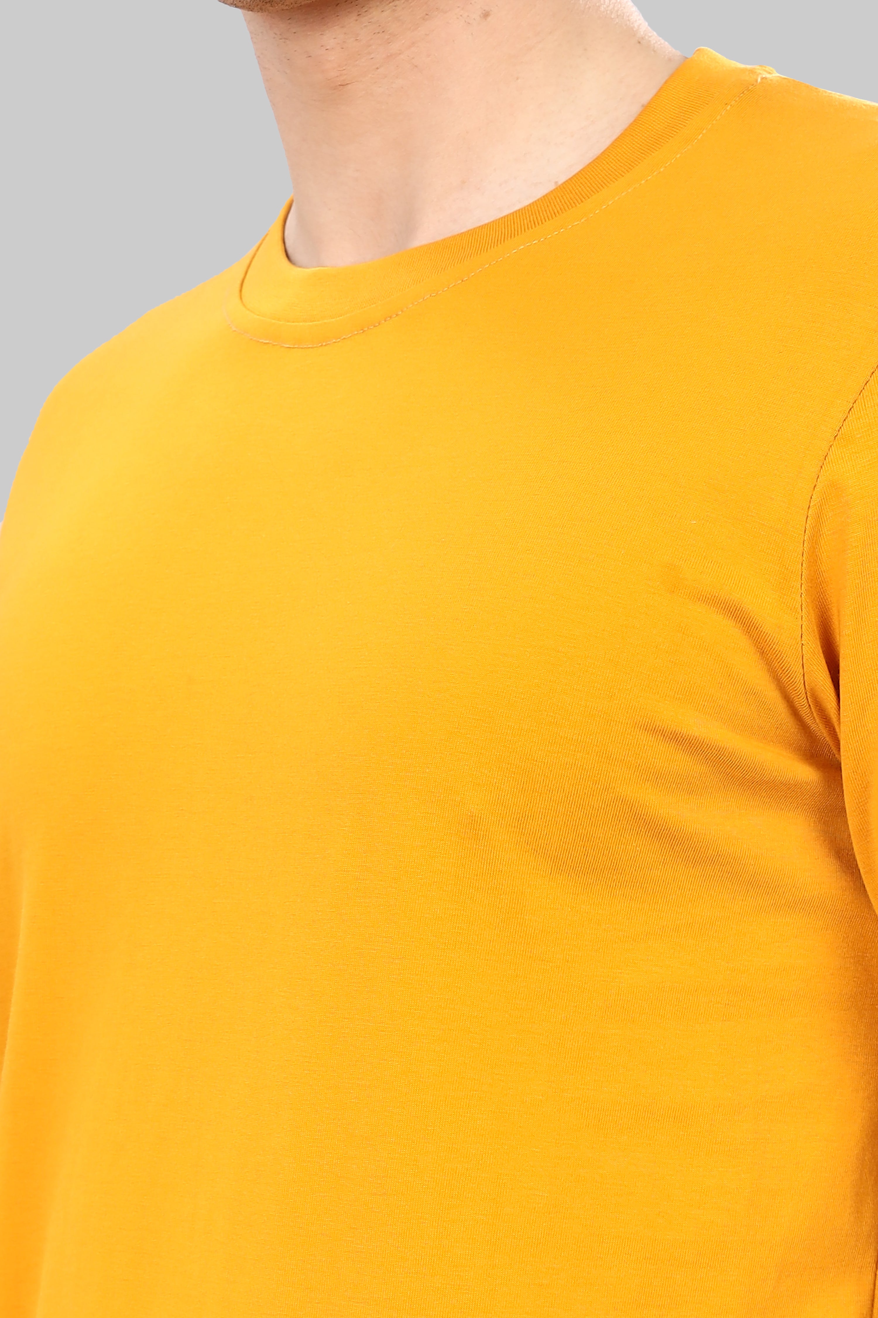 Yellow Long Sleeve Crew Neck T-Shirt