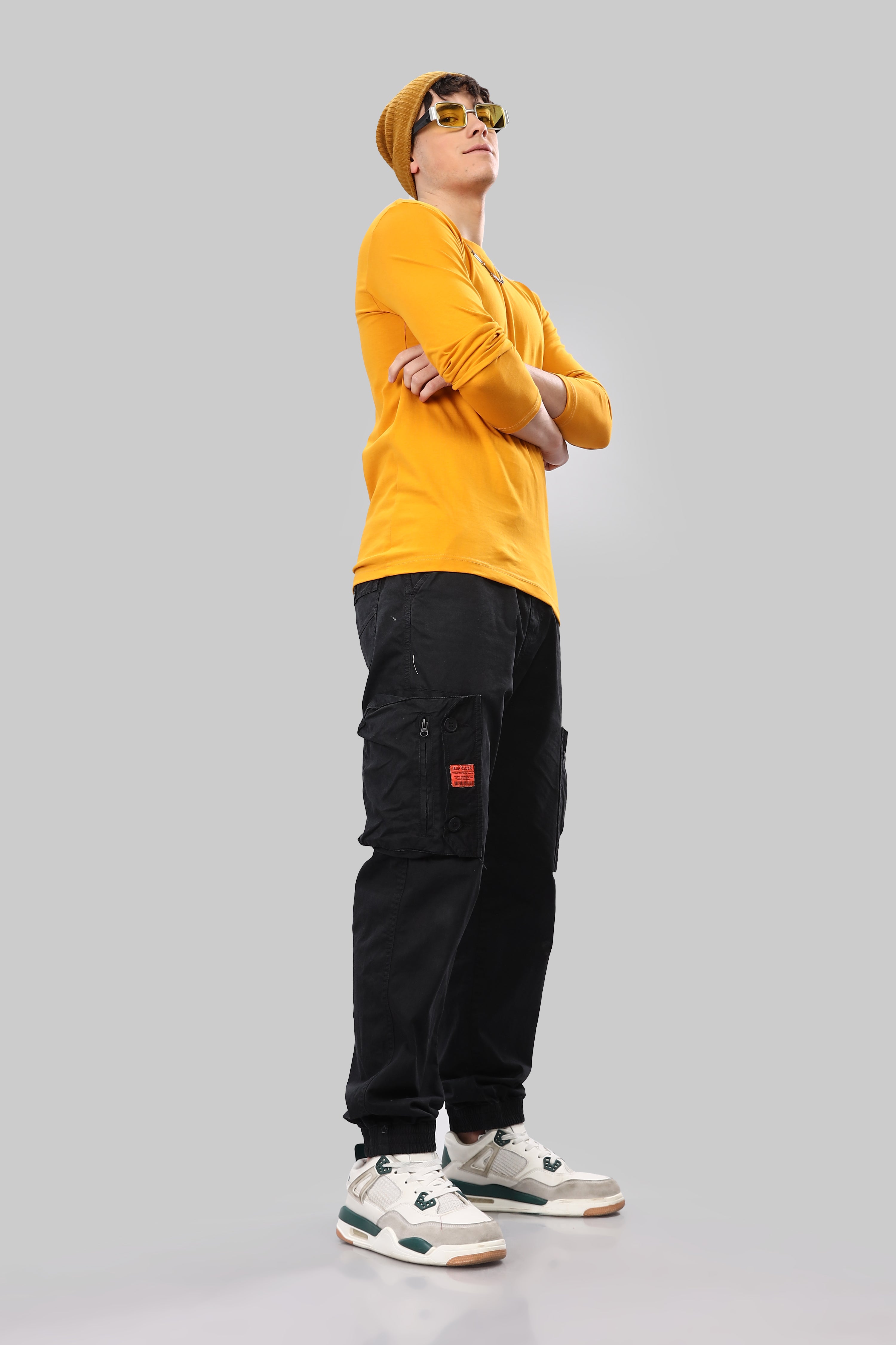 Yellow Long Sleeve Crew Neck T-Shirt