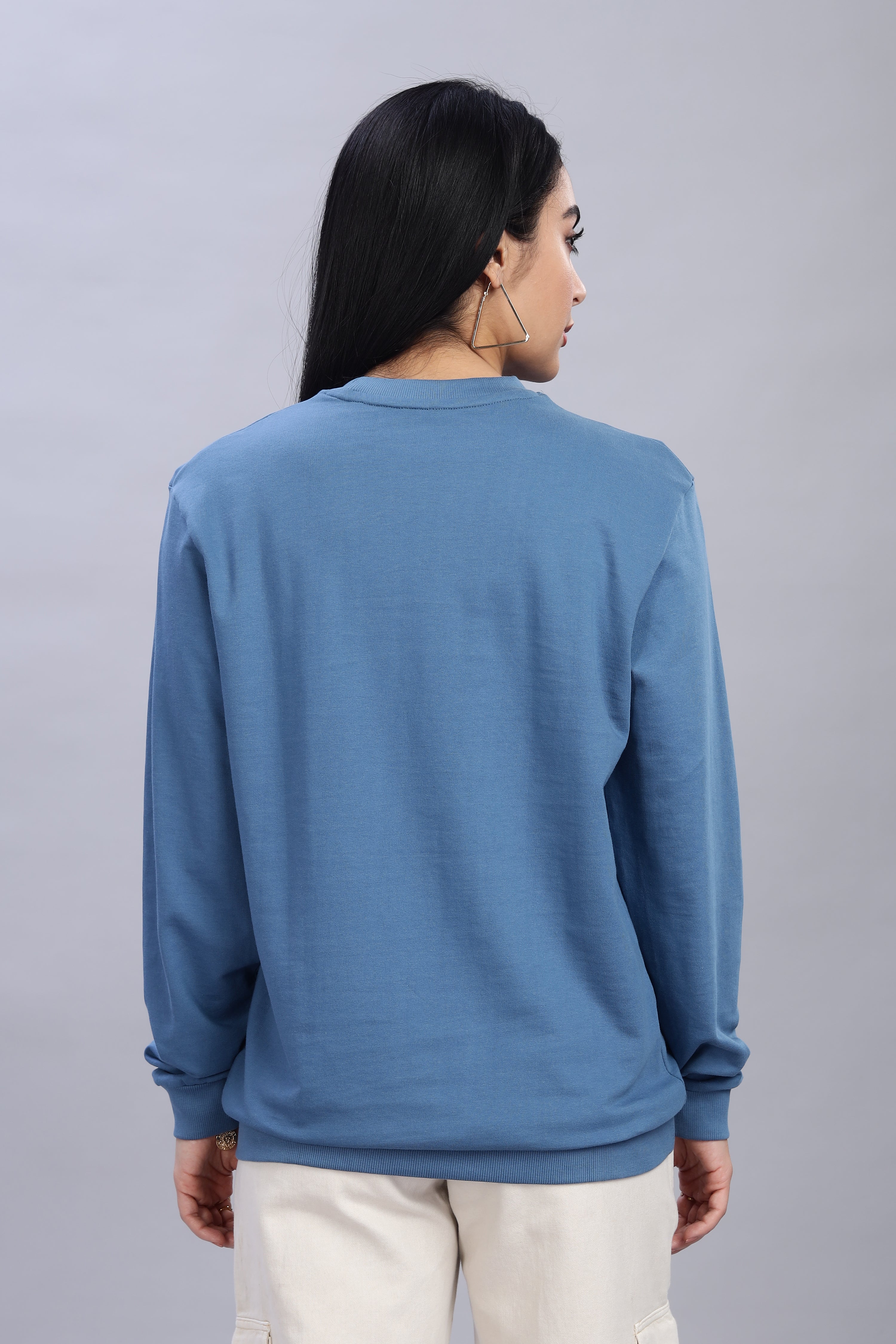 English Blue Cotton Women’s Sweatshirt