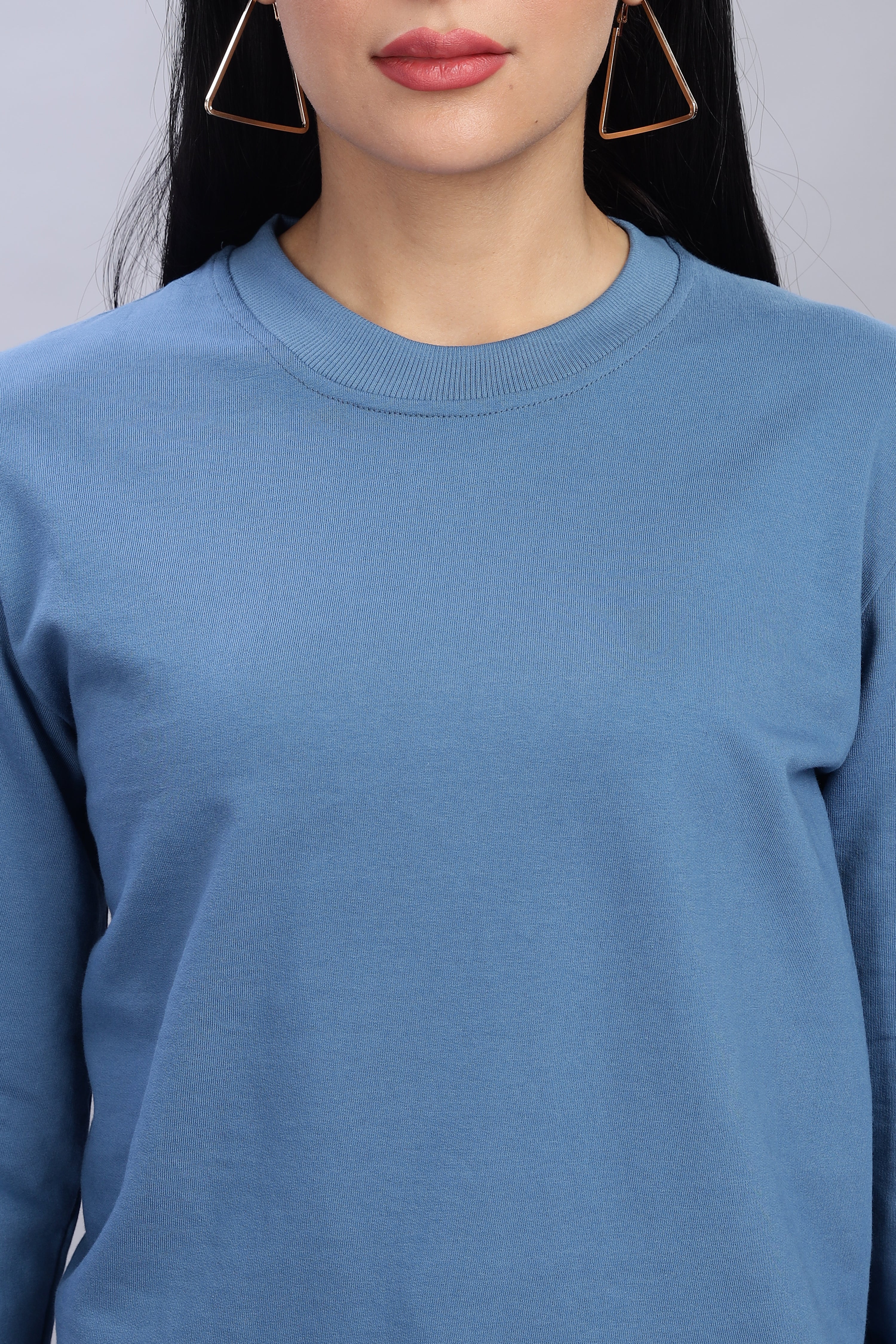 English Blue Cotton Women’s Sweatshirt