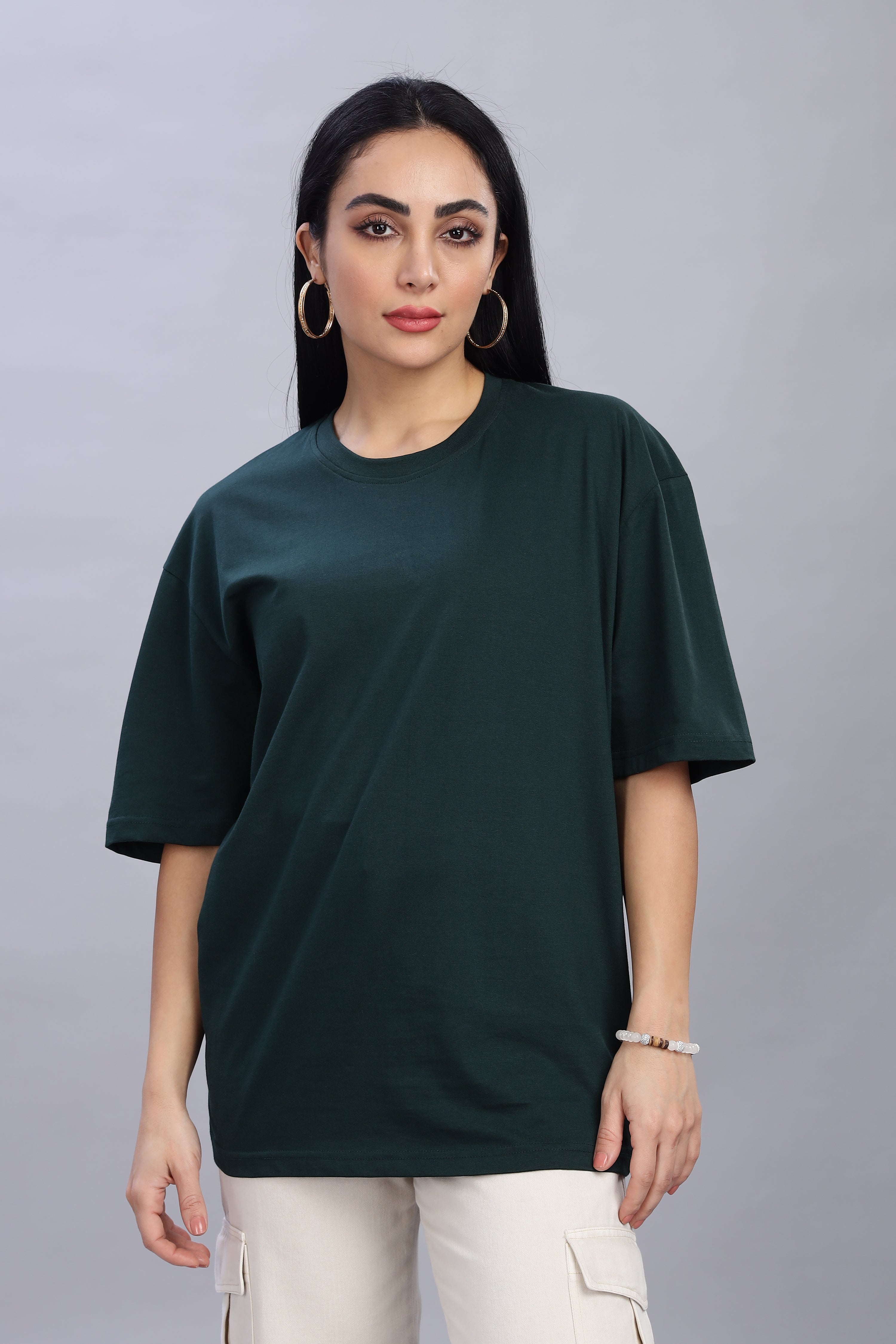 Bottle Green Oversized T-Shirt