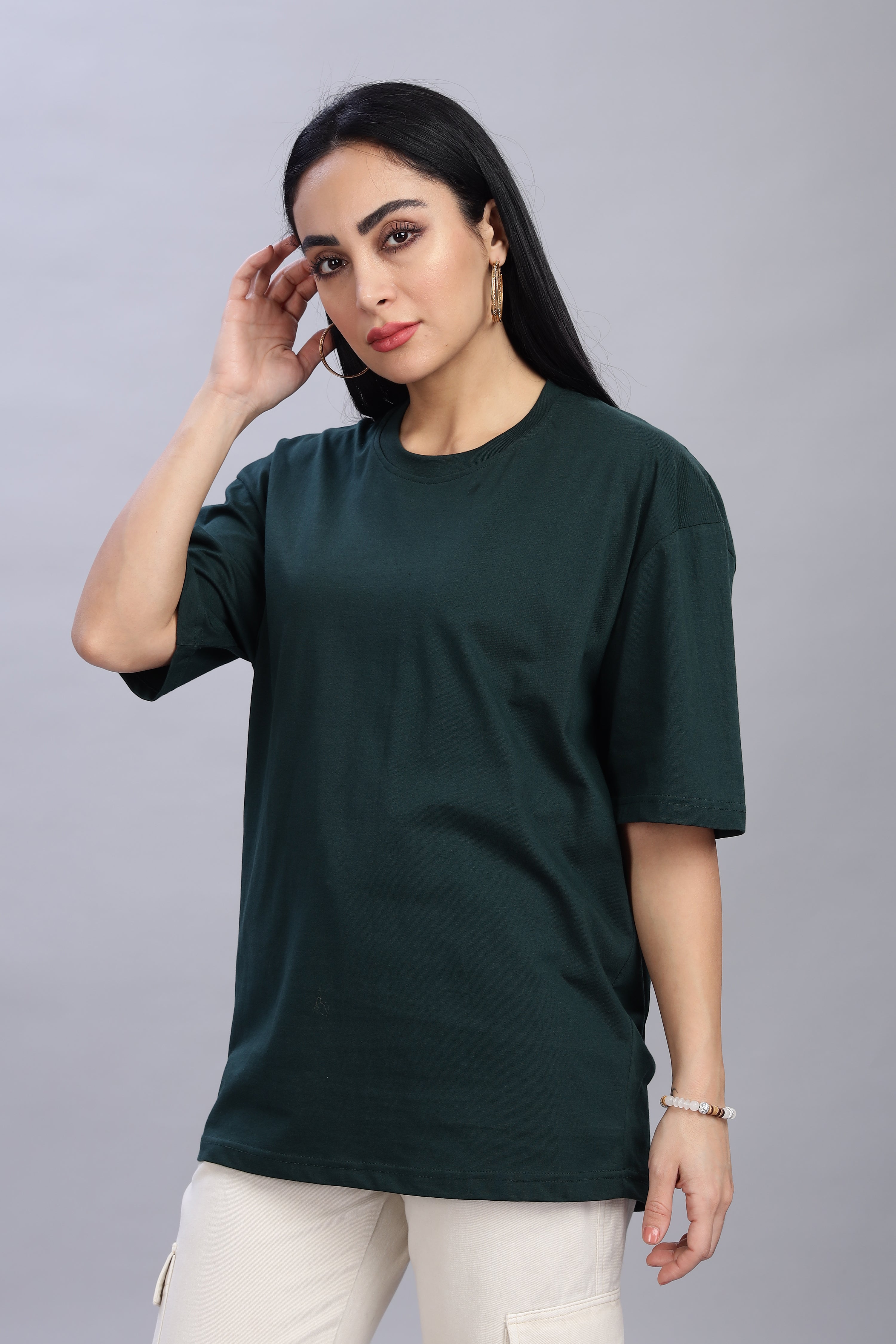 Bottle Green Oversized T-Shirt