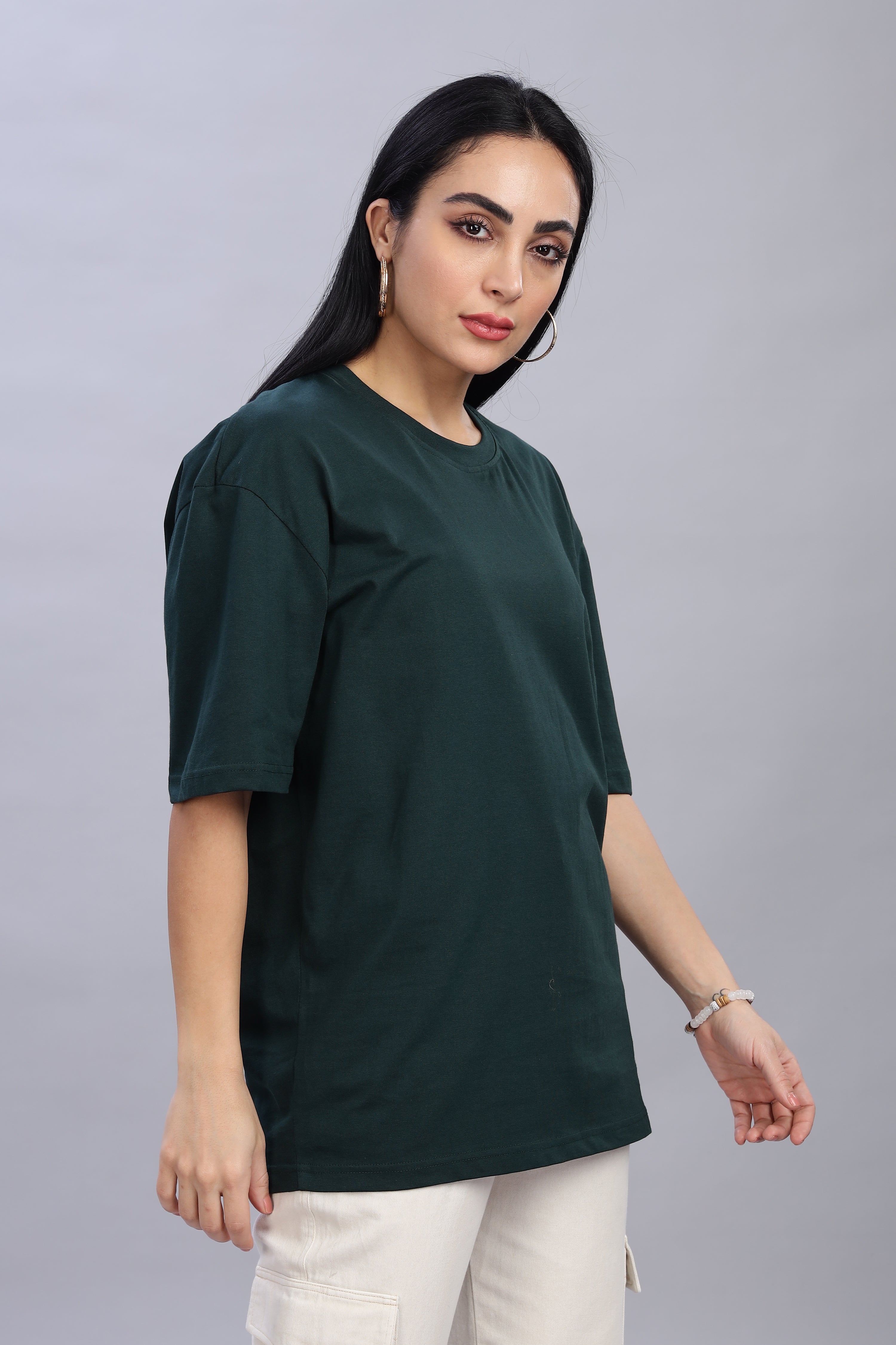 Bottle Green Oversized T-Shirt