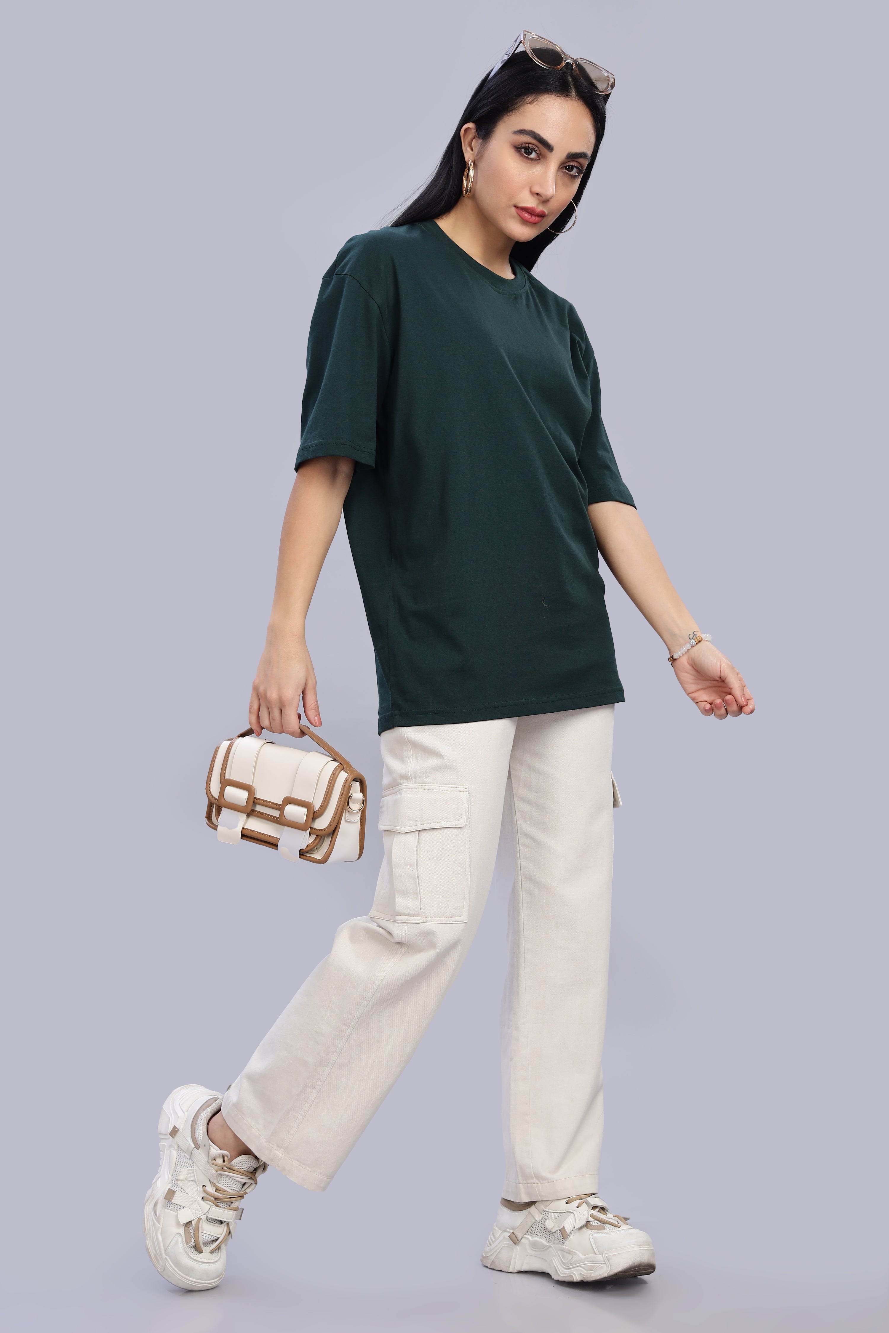 Bottle Green Oversized T-Shirt