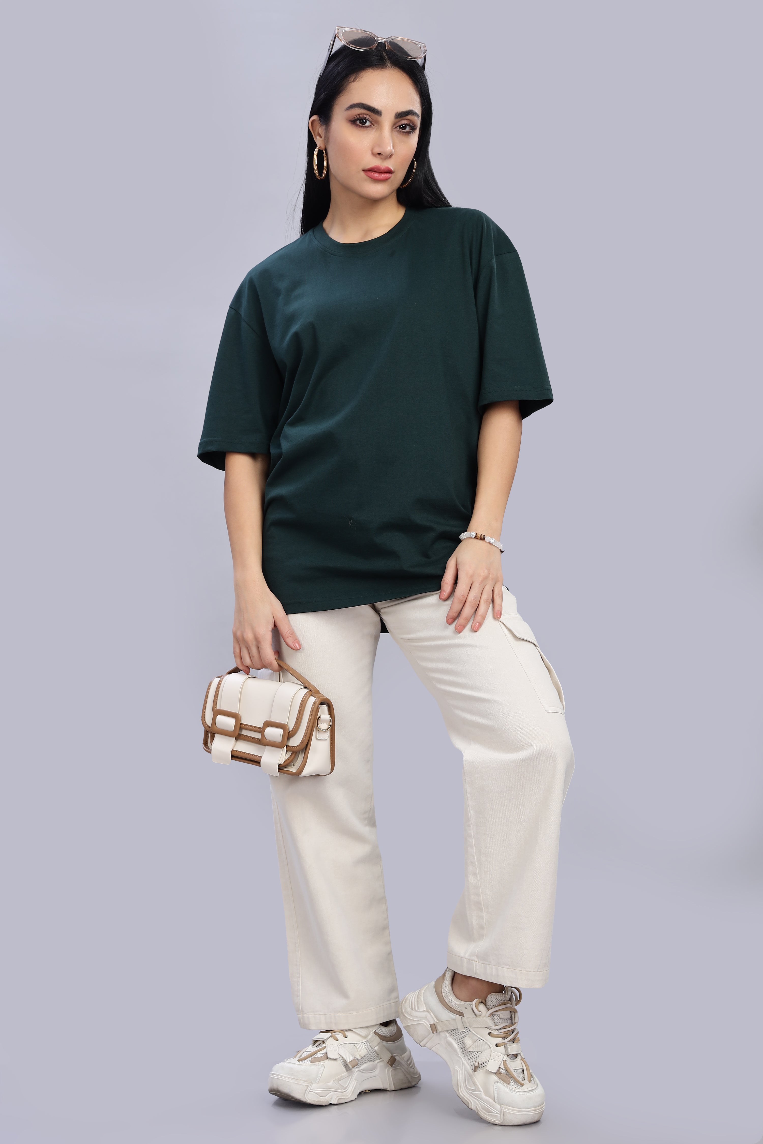 Bottle Green Oversized T-Shirt