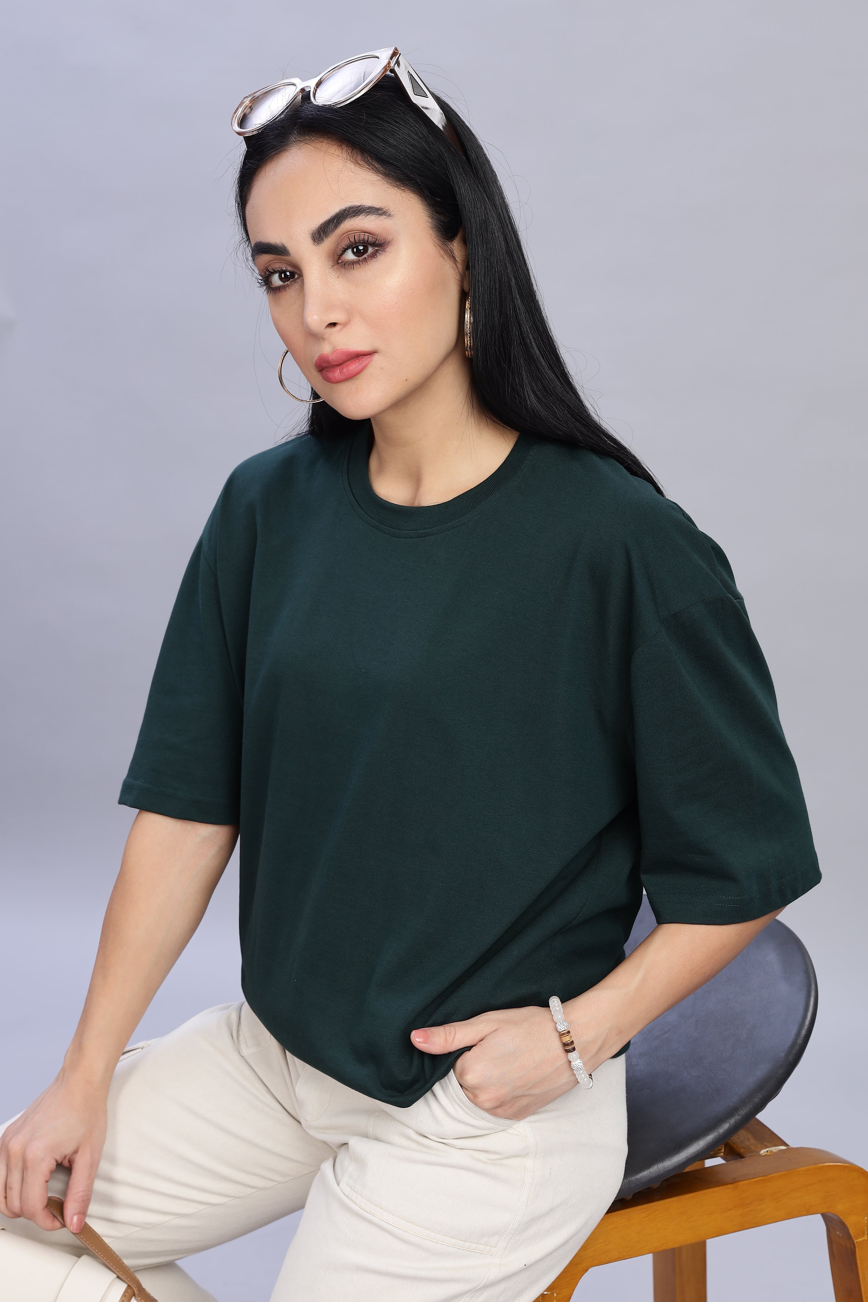 Bottle Green Oversized T-Shirt