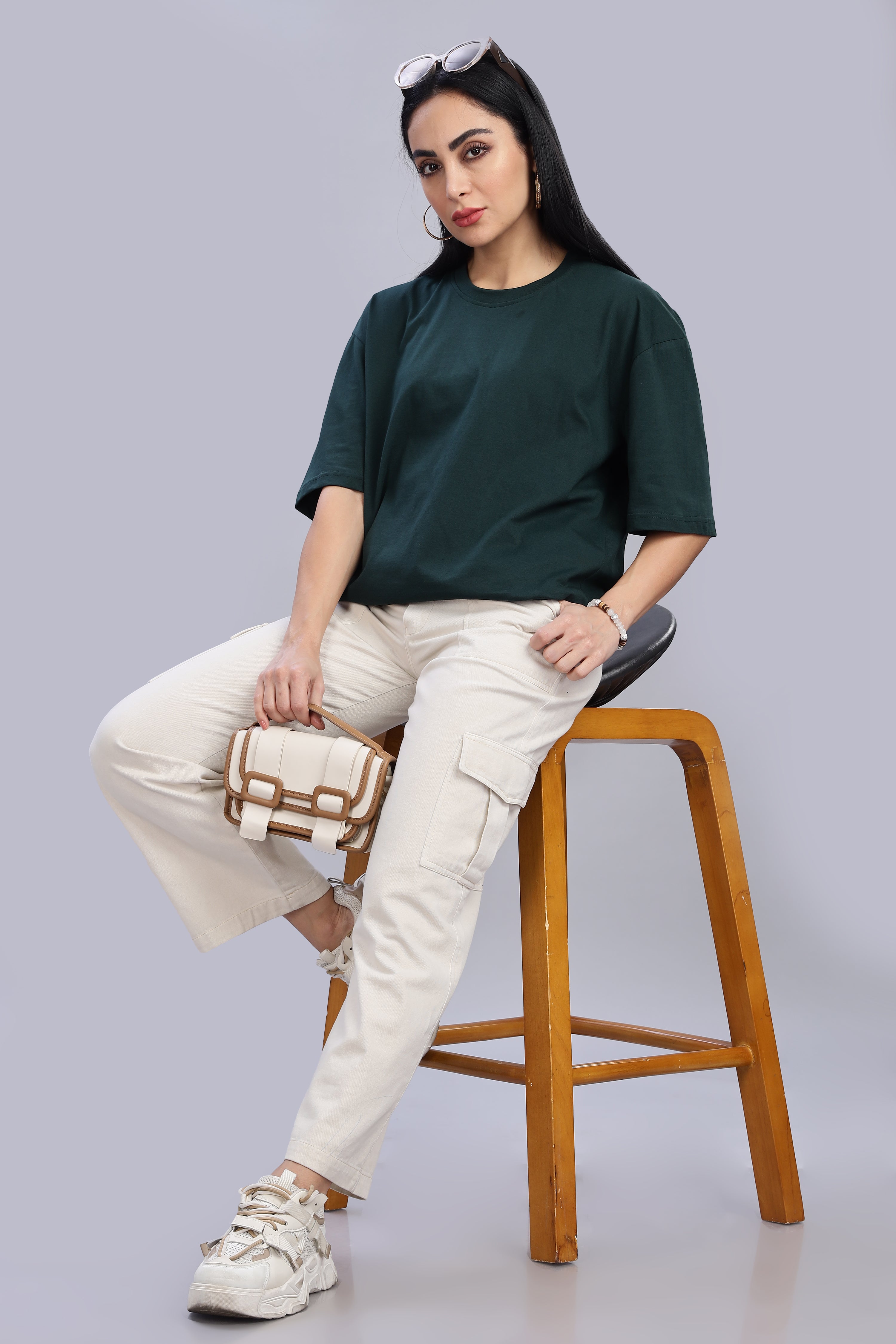 Bottle Green Oversized T-Shirt