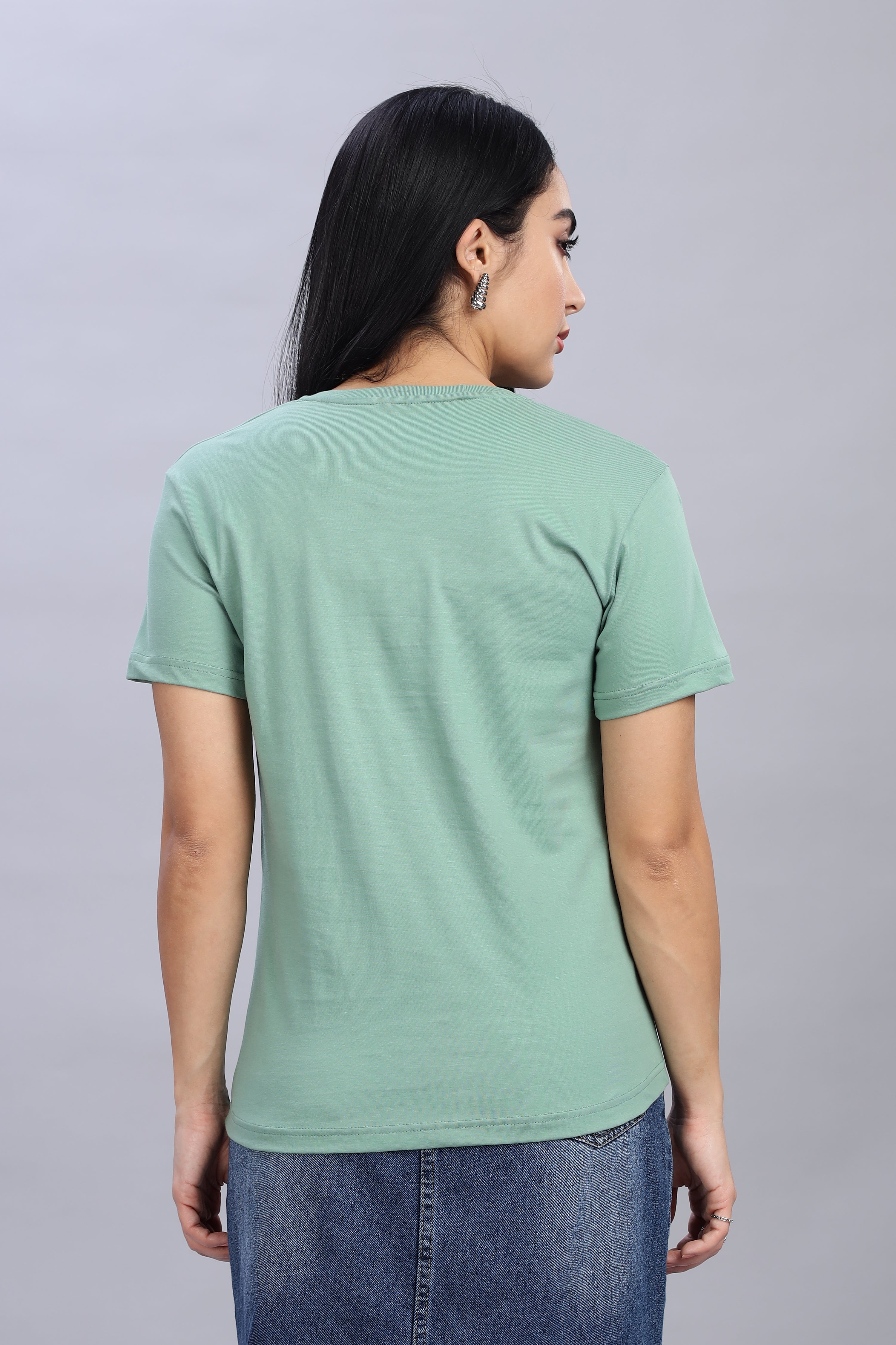 Pistachio Cotton Half Sleeve T-Shirt