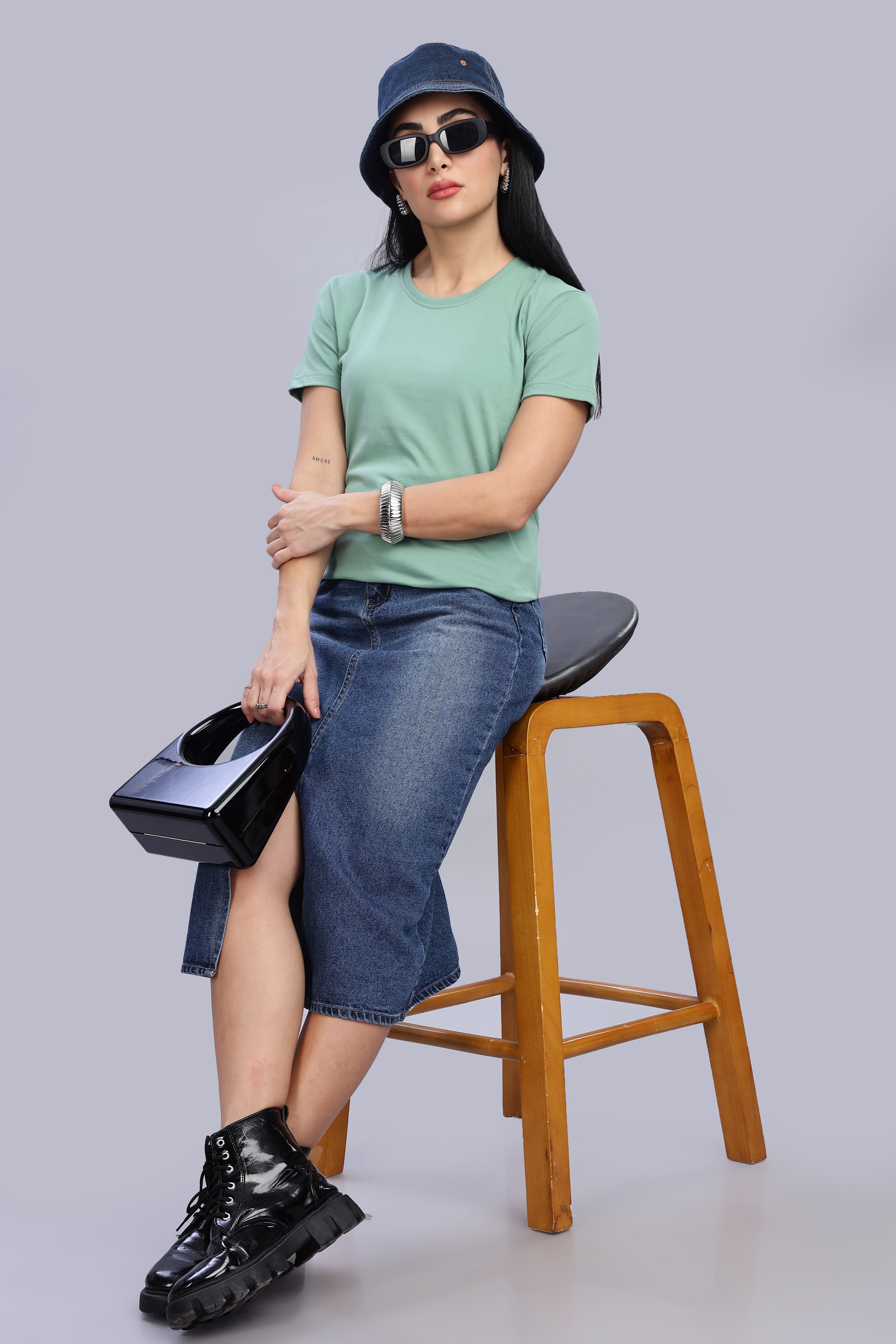 Pistachio Cotton Half Sleeve T-Shirt