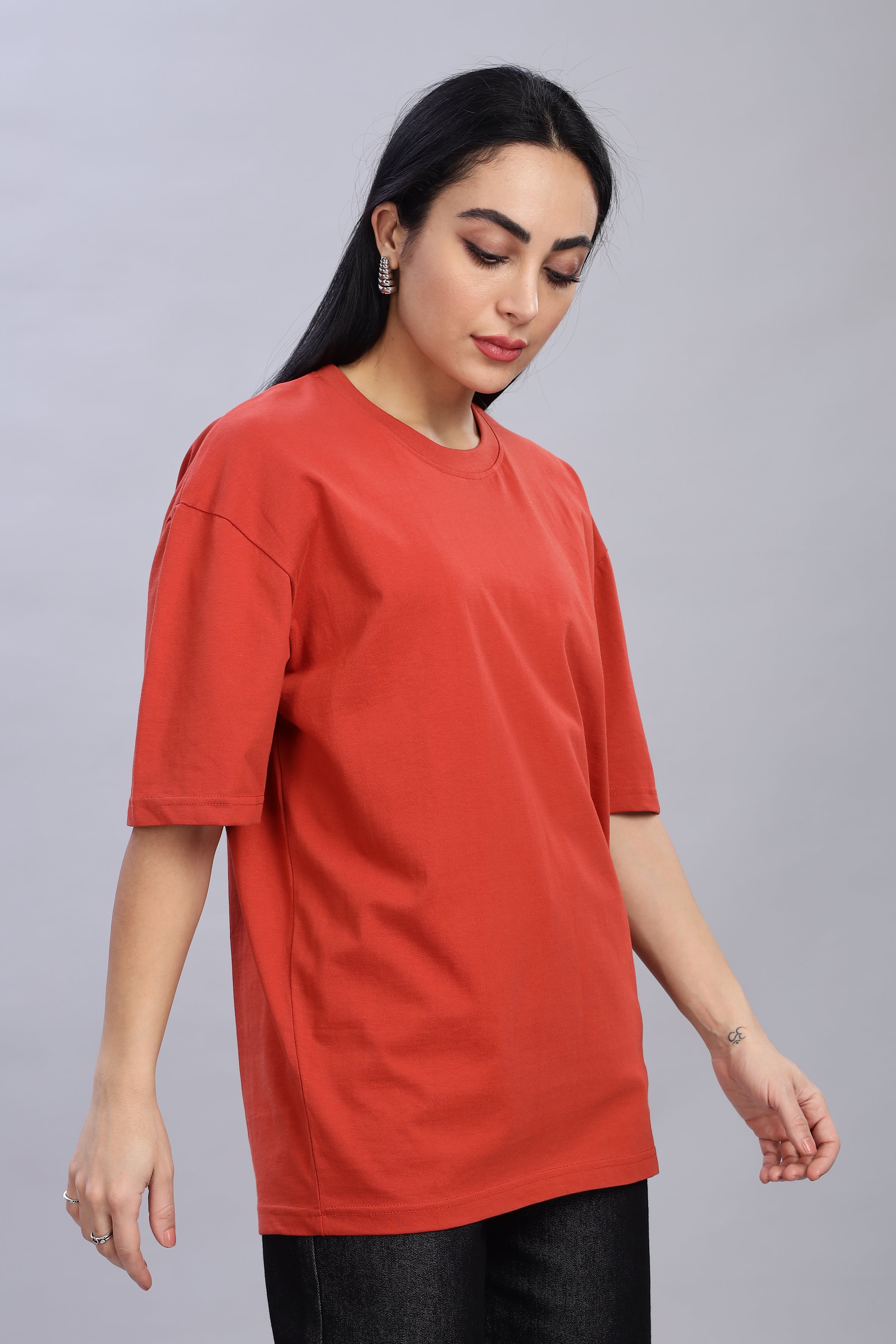 Rust Orange Oversized T-Shirt