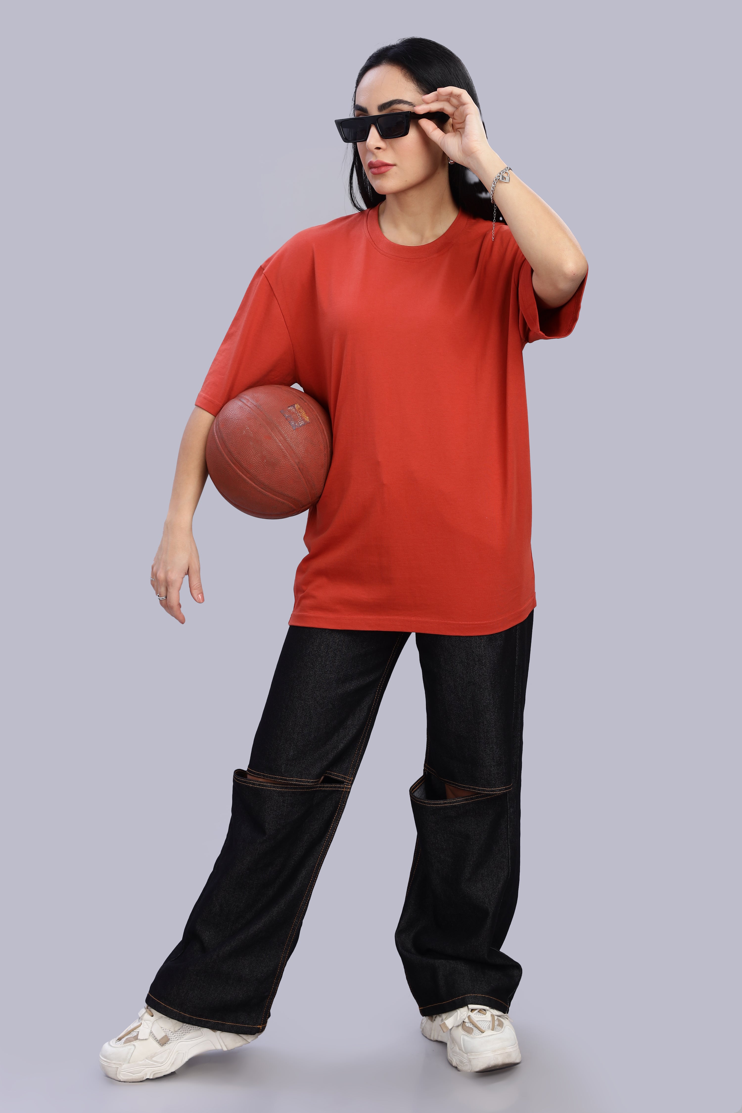 Rust Orange Oversized T-Shirt