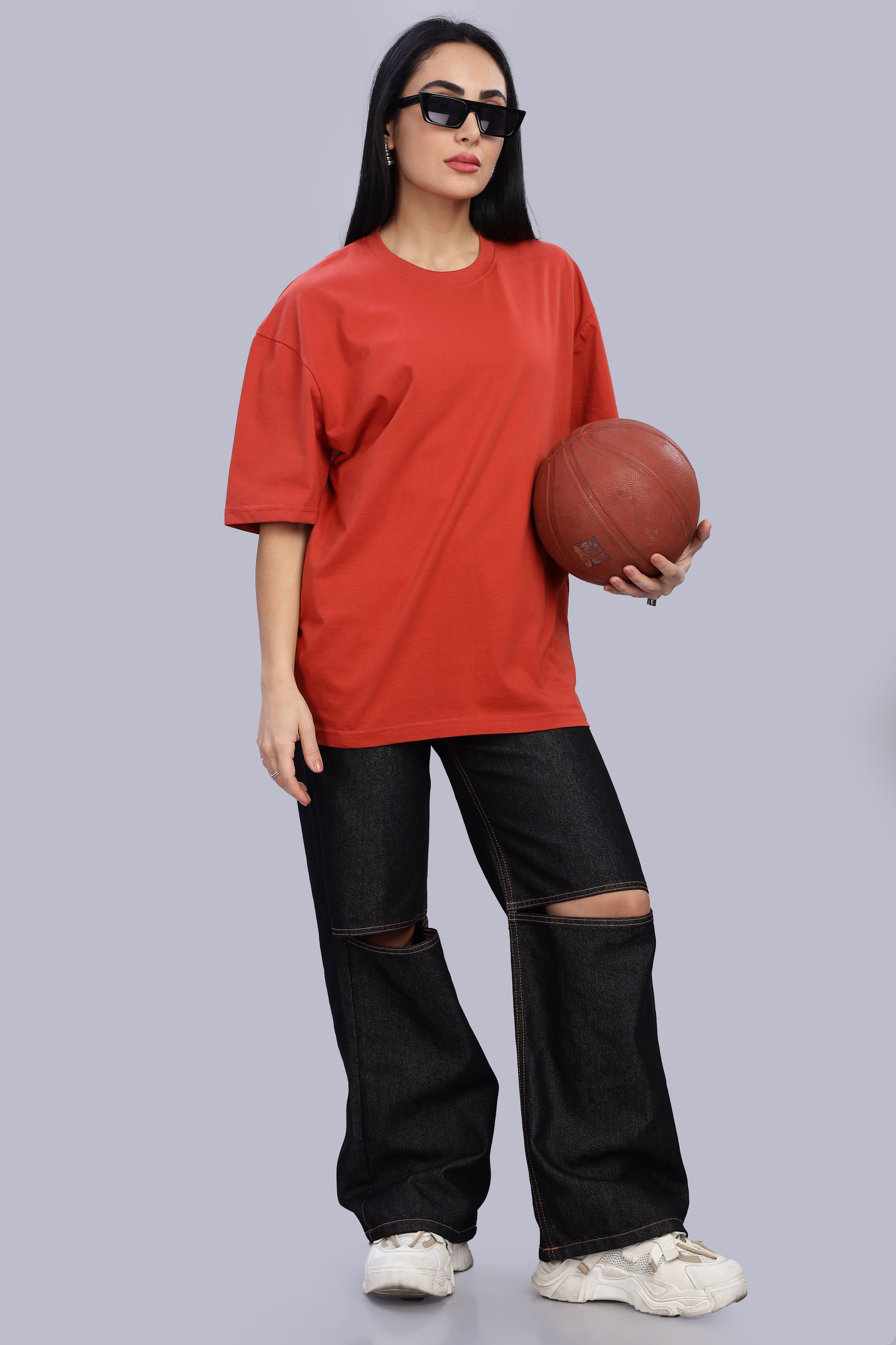 Rust Orange Oversized T-Shirt