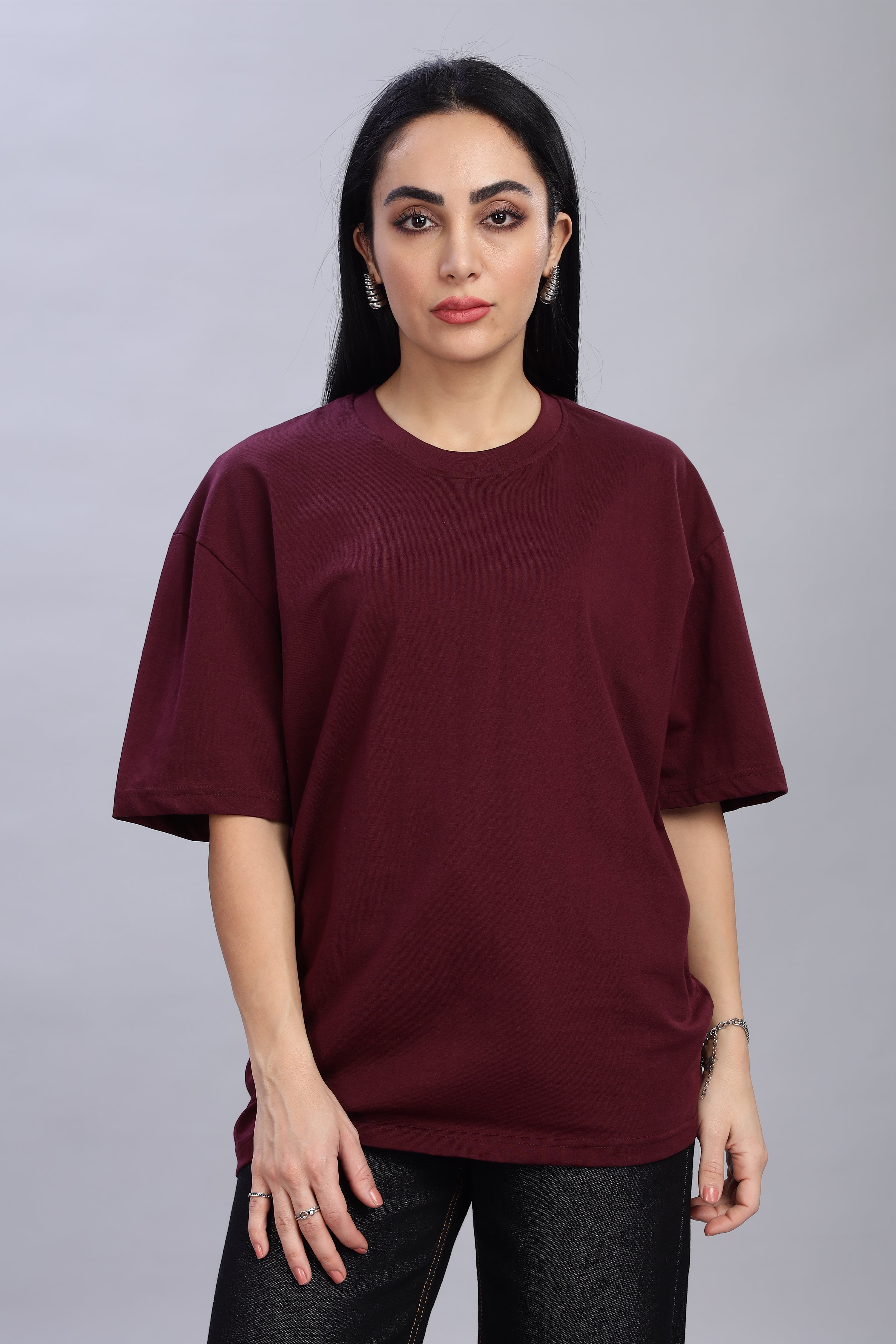Burgundy Oversized T-Shirt