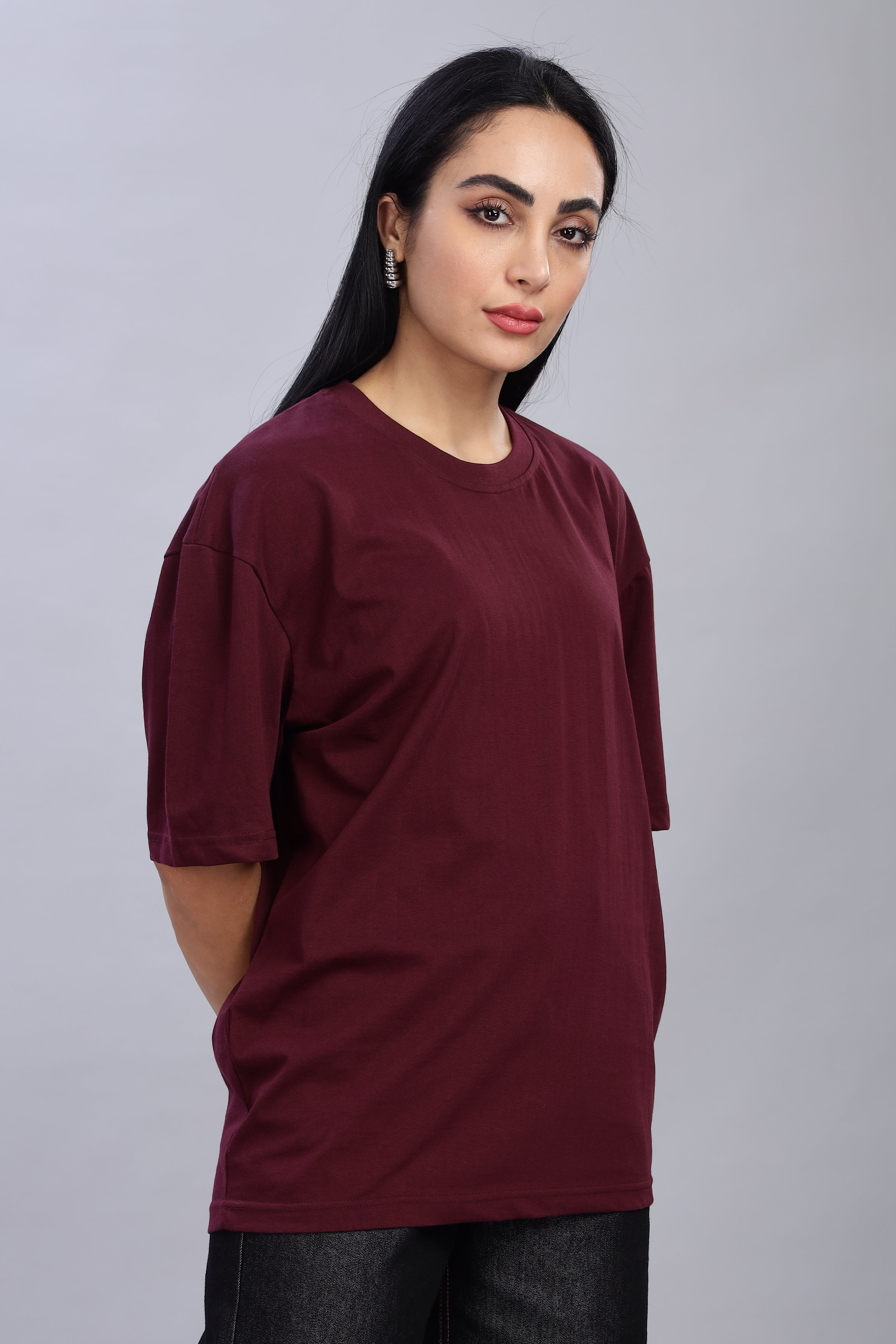 Burgundy Oversized T-Shirt