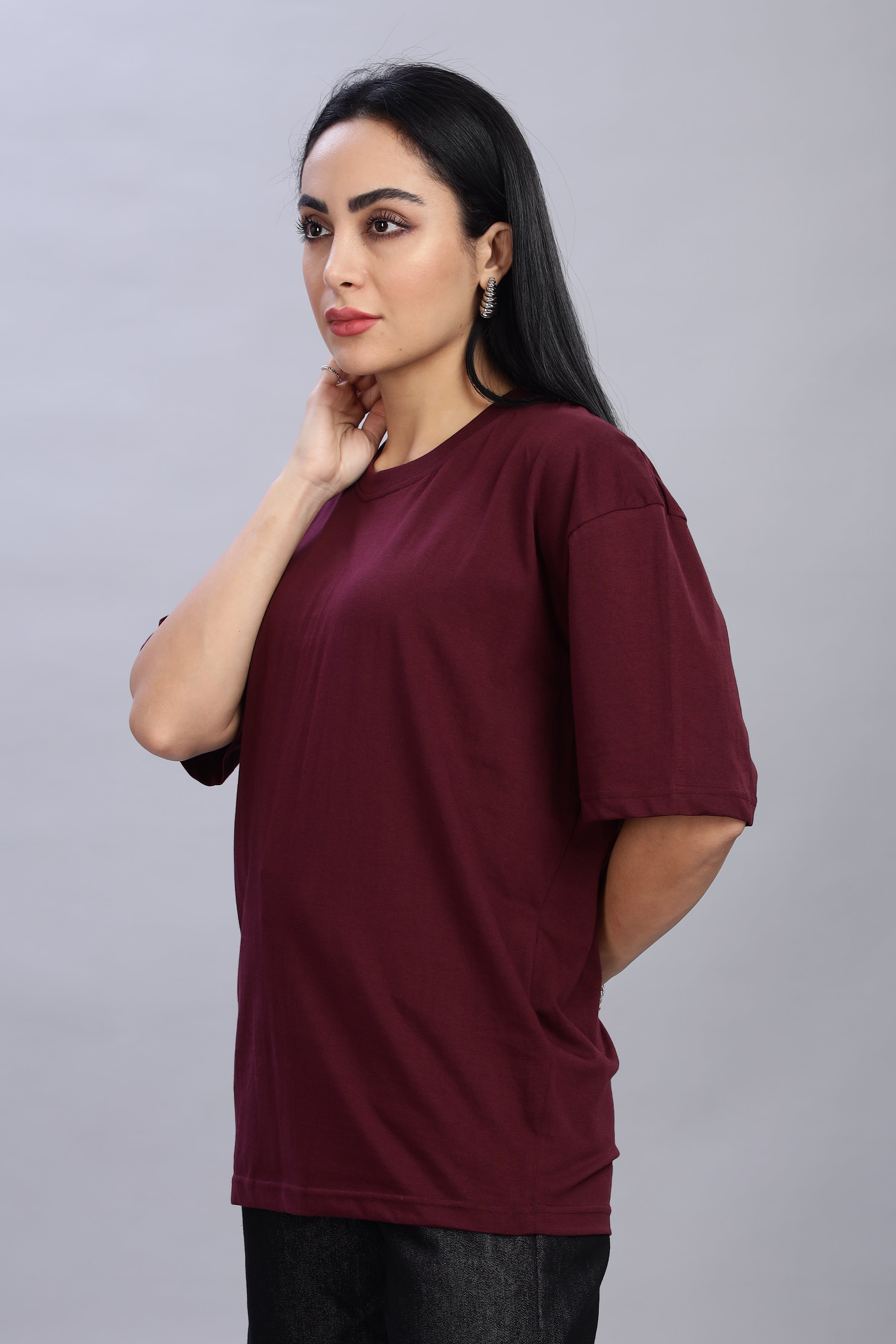 Burgundy Oversized T-Shirt