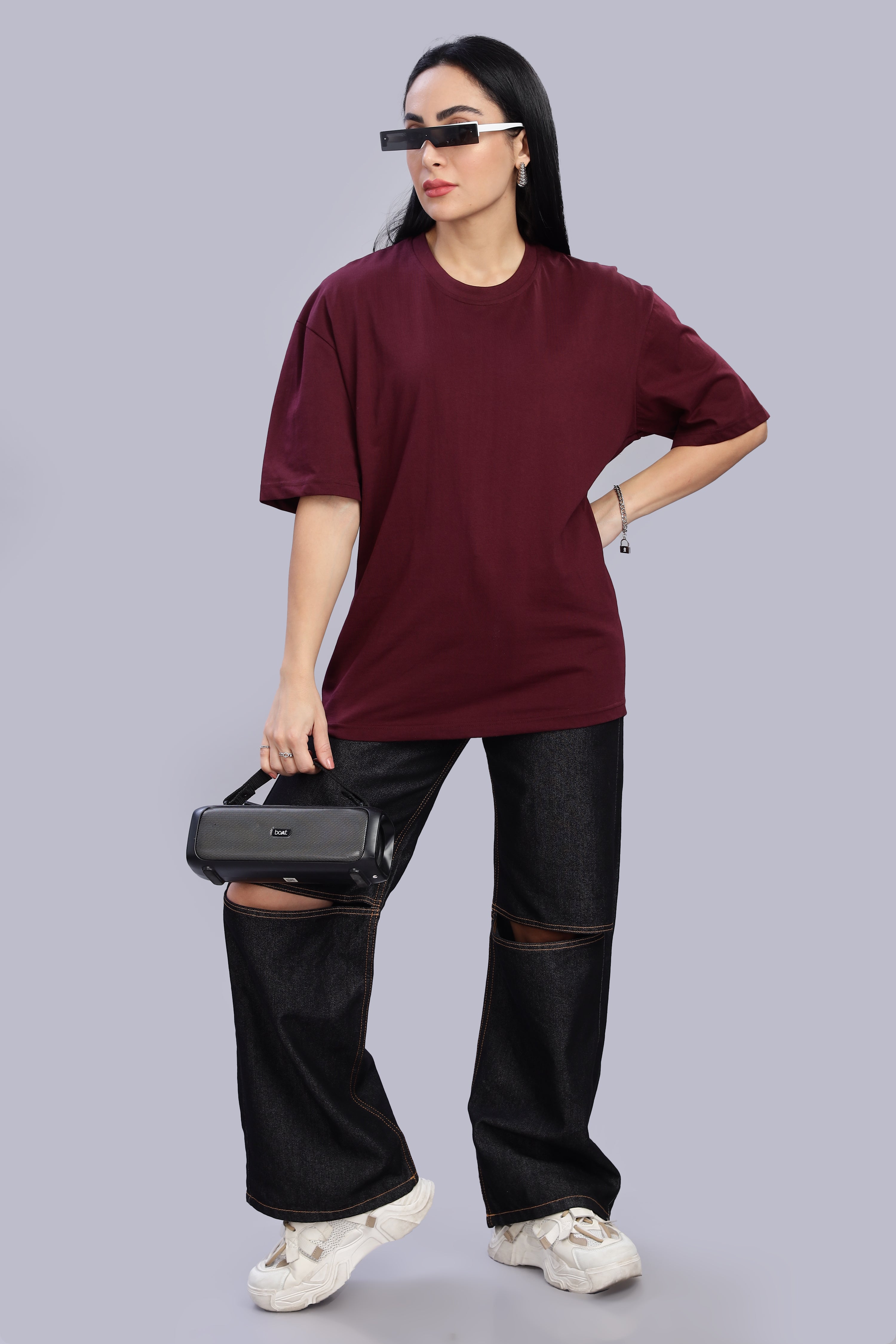 Burgundy Oversized T-Shirt