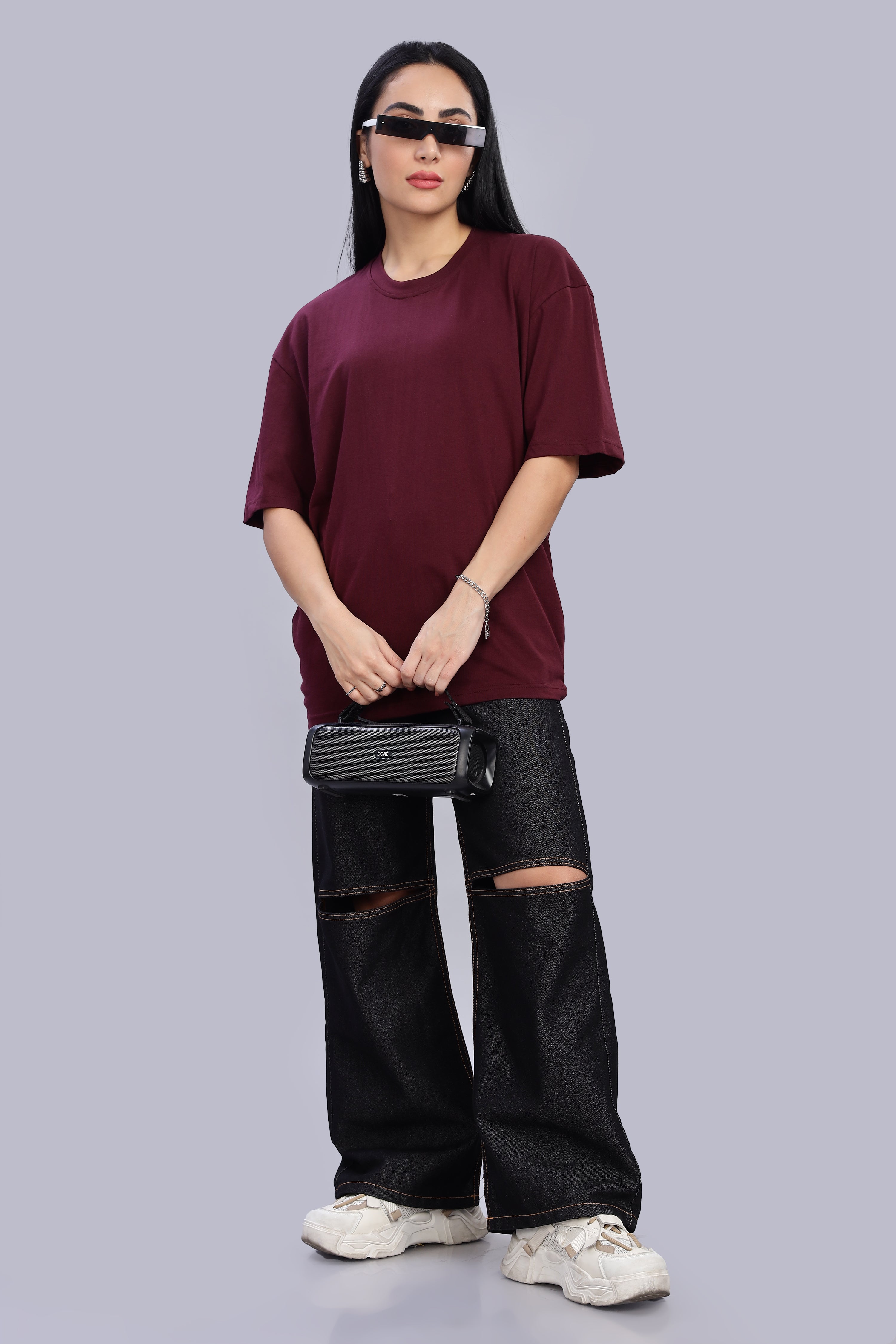 Burgundy Oversized T-Shirt