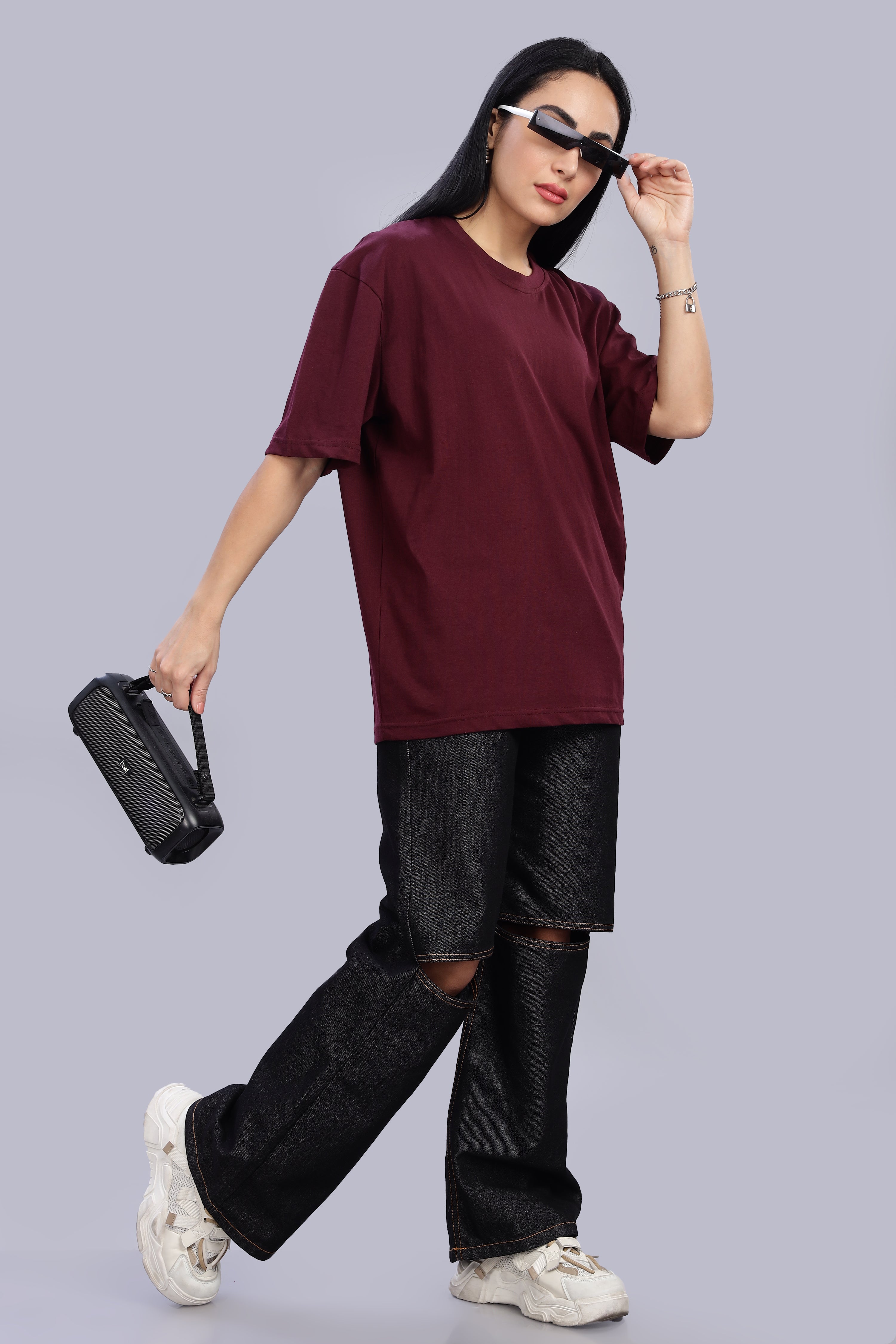 Burgundy Oversized T-Shirt