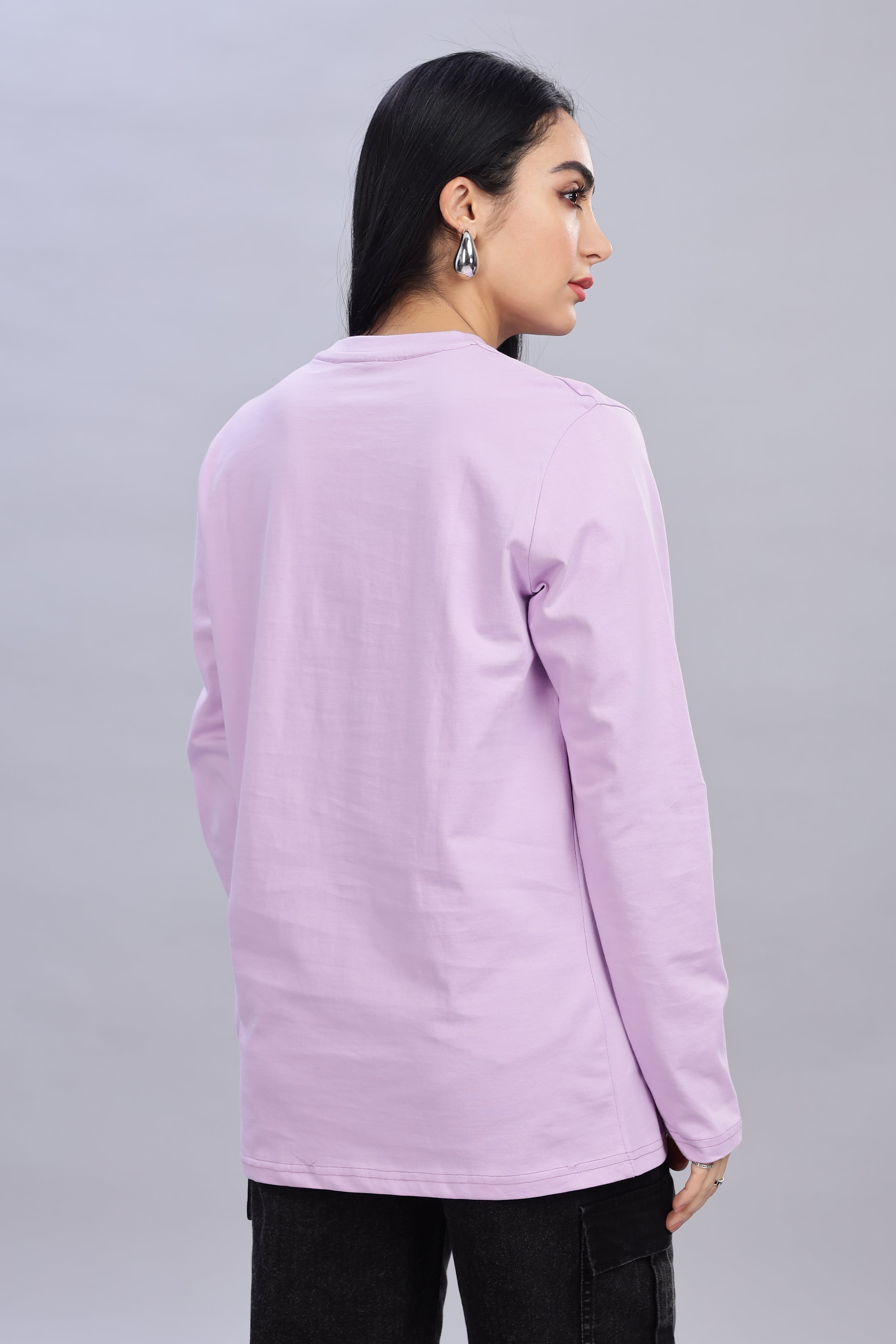Thistle Purple Long Sleeve Crew Neck T-Shirt