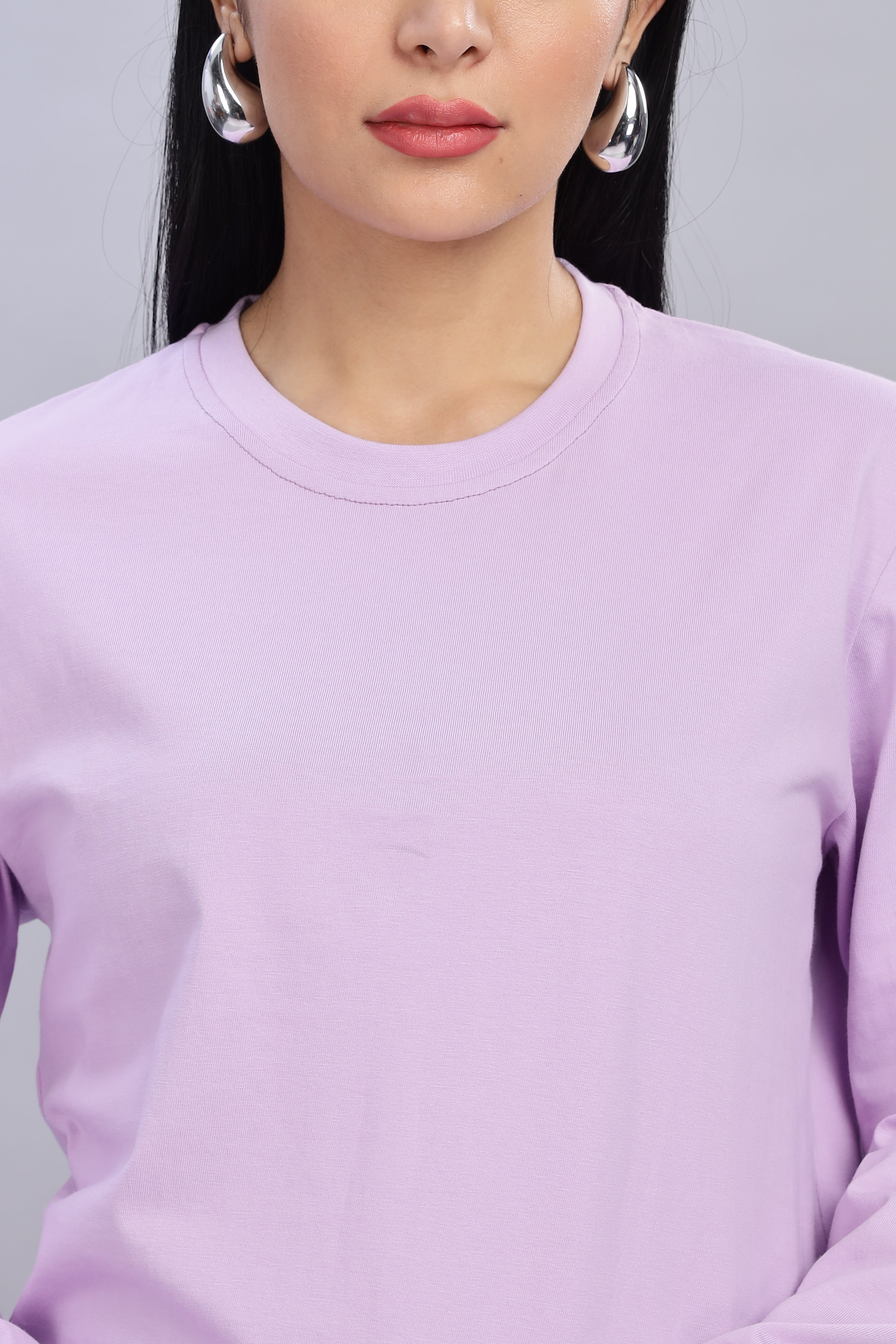 Thistle Purple Long Sleeve Crew Neck T-Shirt