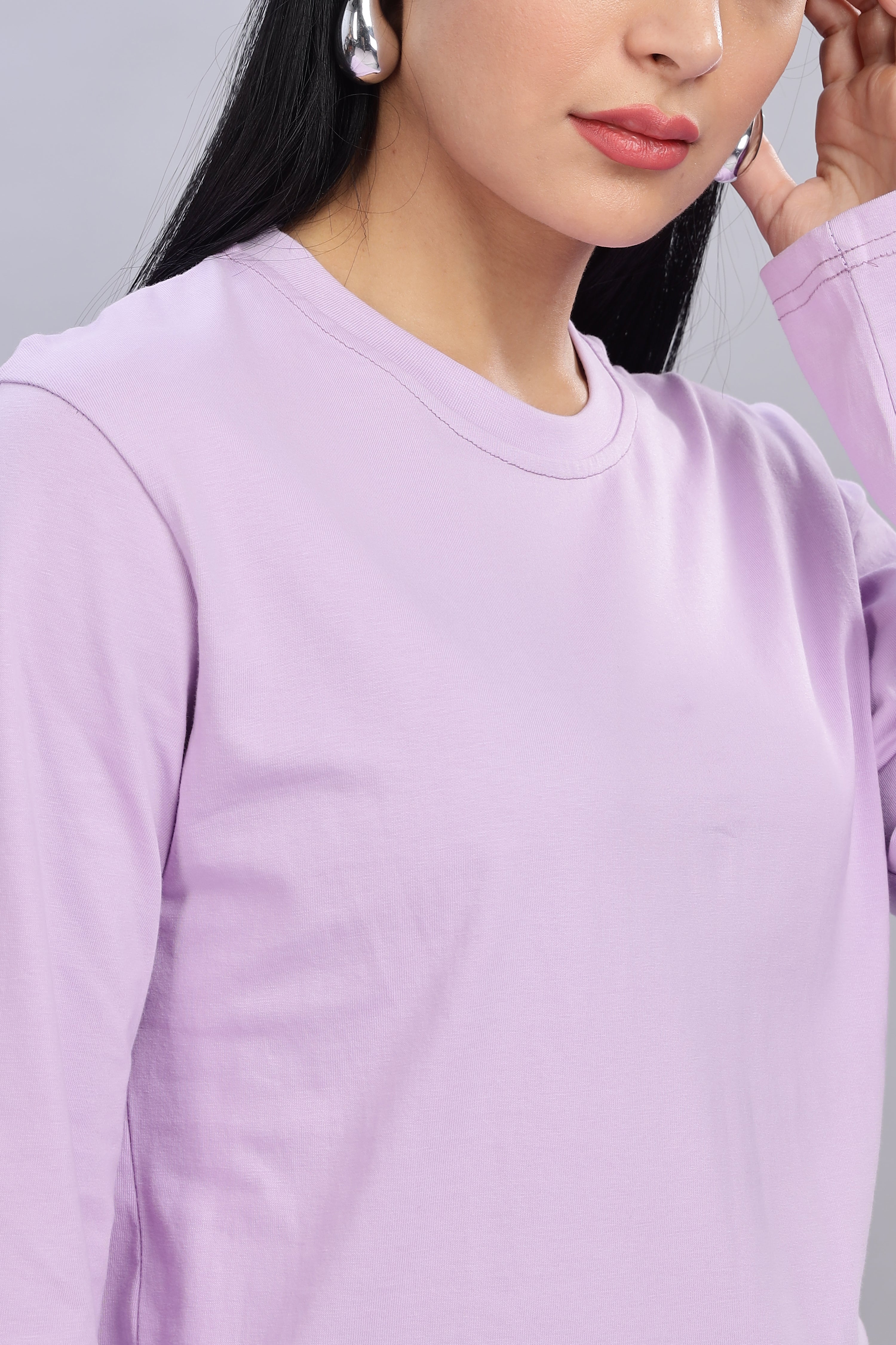 Thistle Purple Long Sleeve Crew Neck T-Shirt