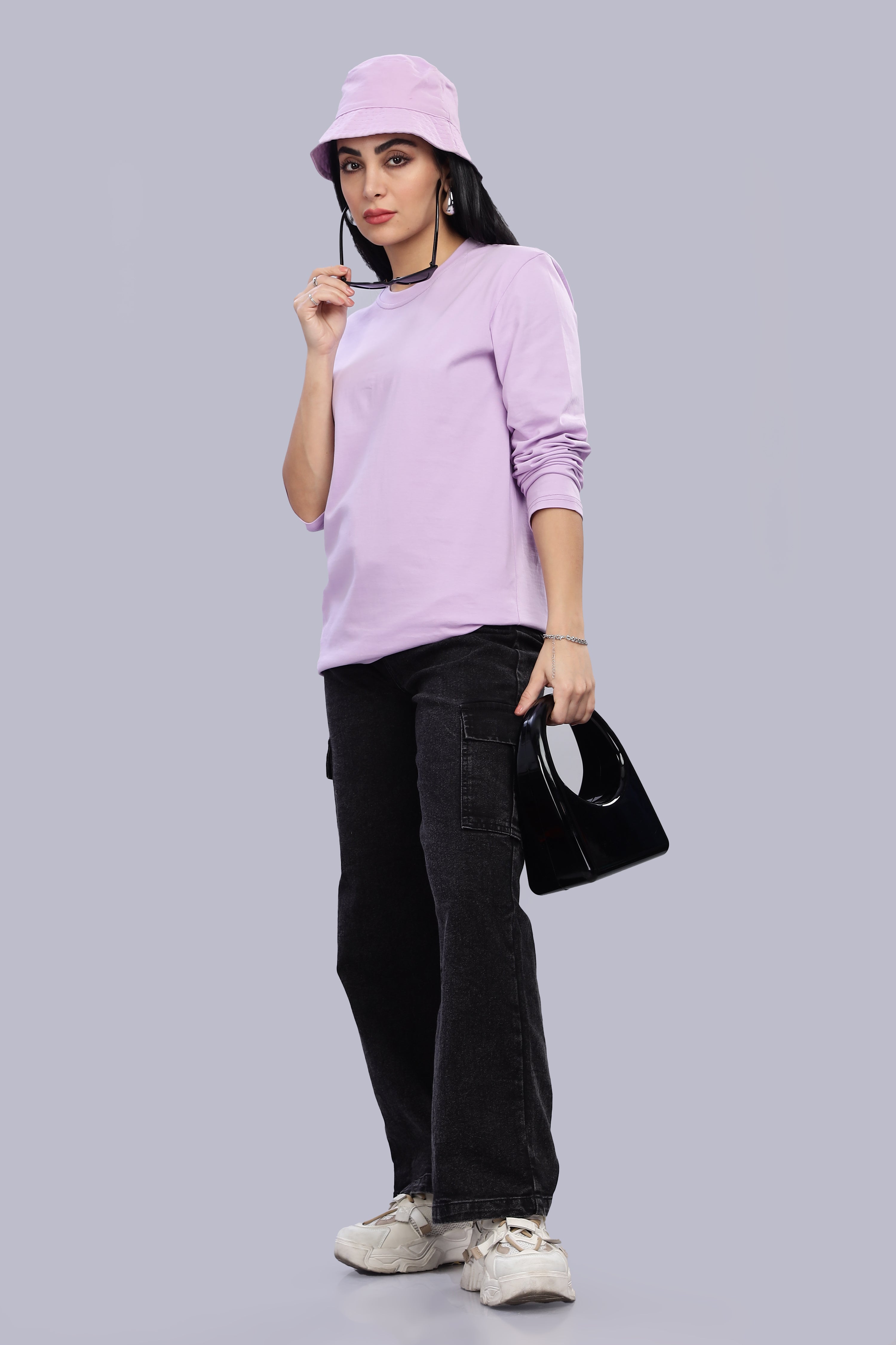 Thistle Purple Long Sleeve Crew Neck T-Shirt