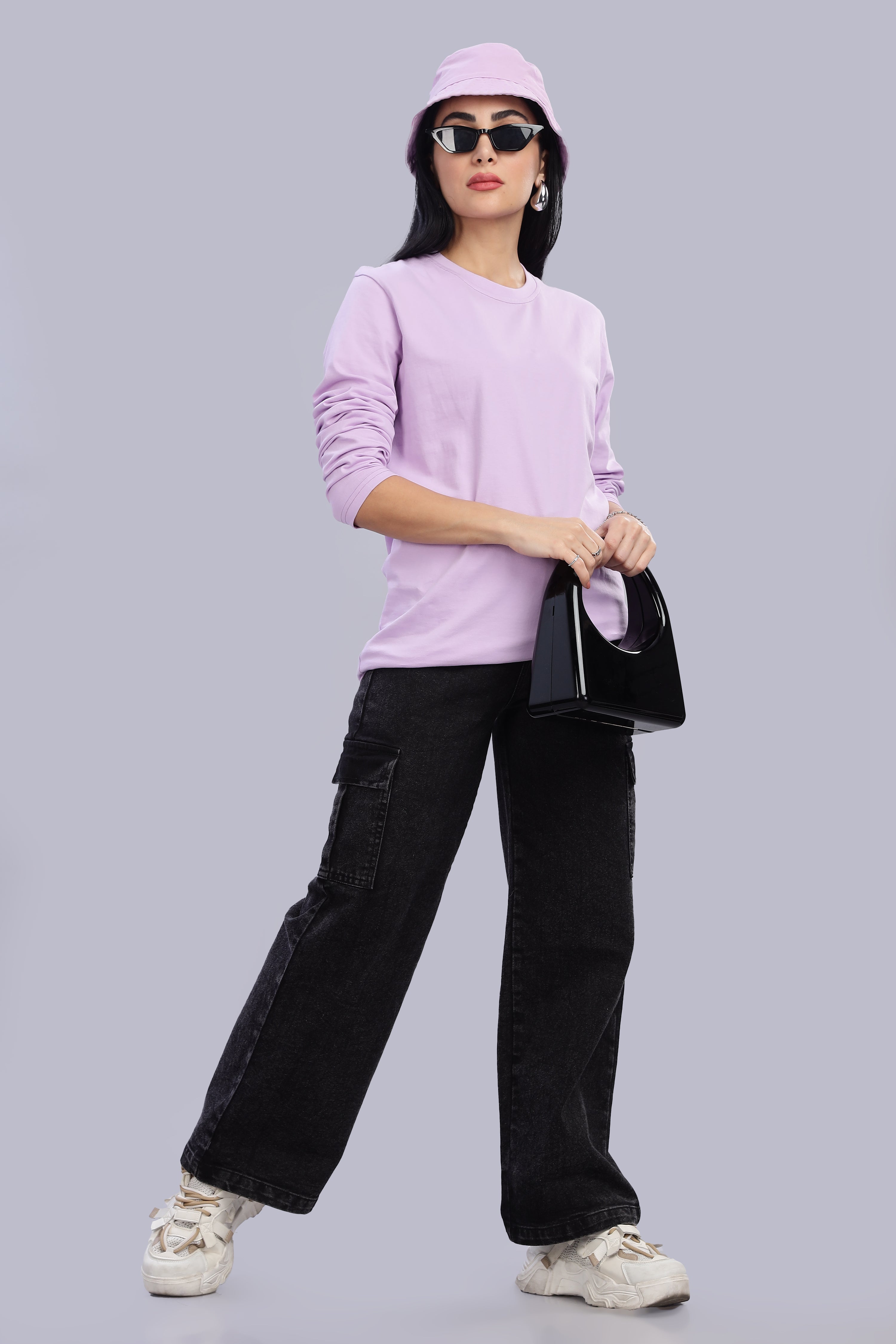 Thistle Purple Long Sleeve Crew Neck T-Shirt