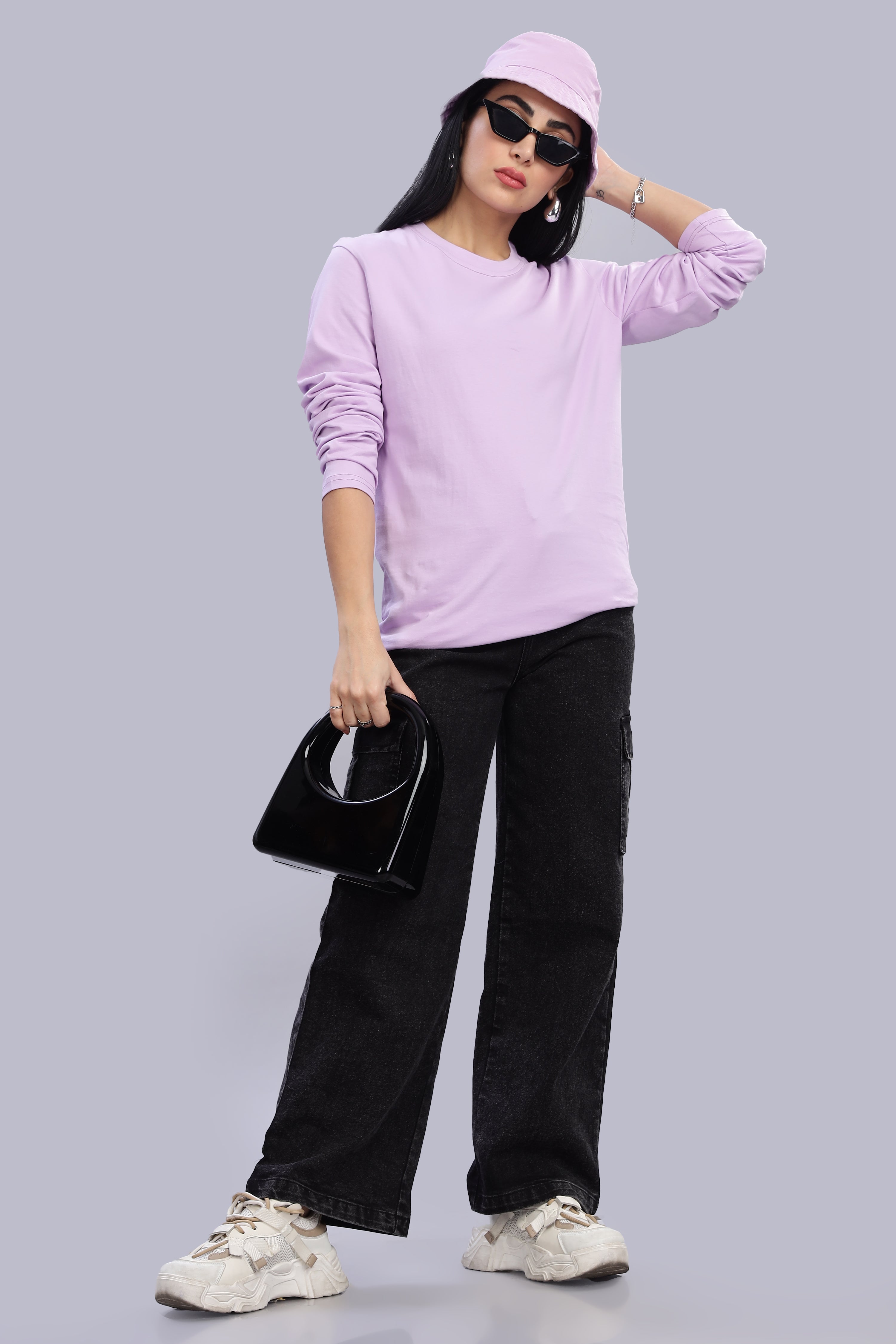Thistle Purple Long Sleeve Crew Neck T-Shirt