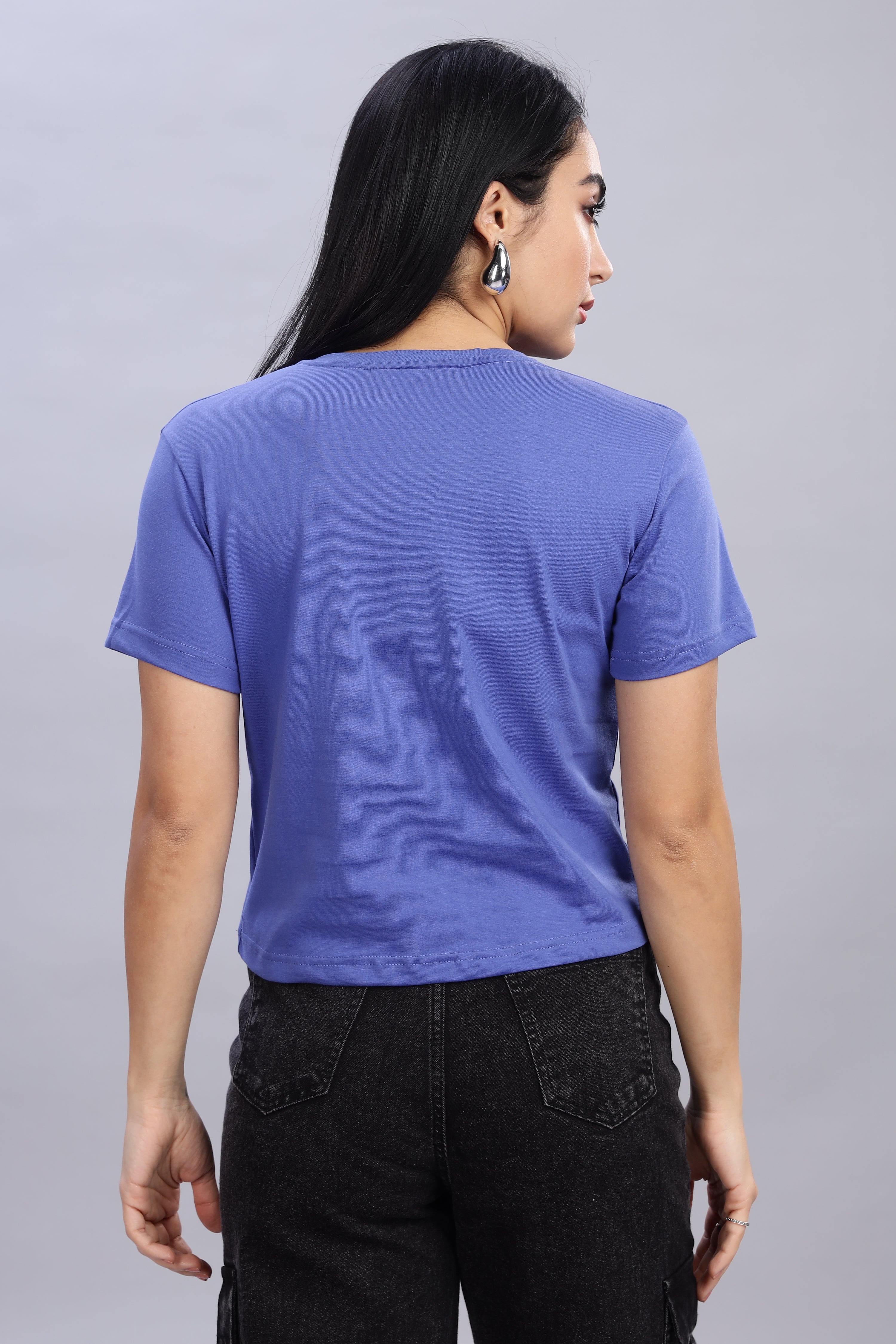 English Blue Crop Top