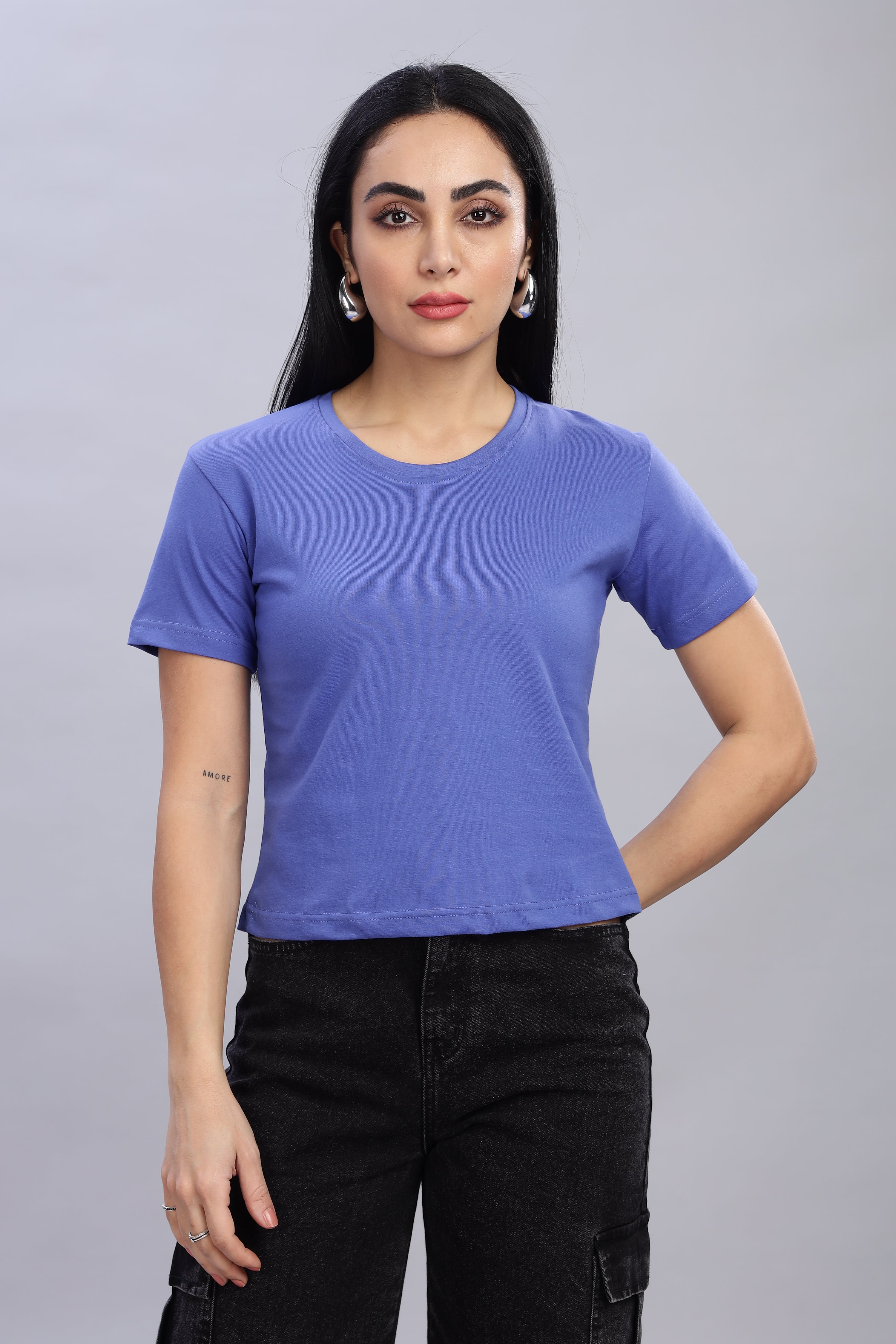 English Blue Crop Top