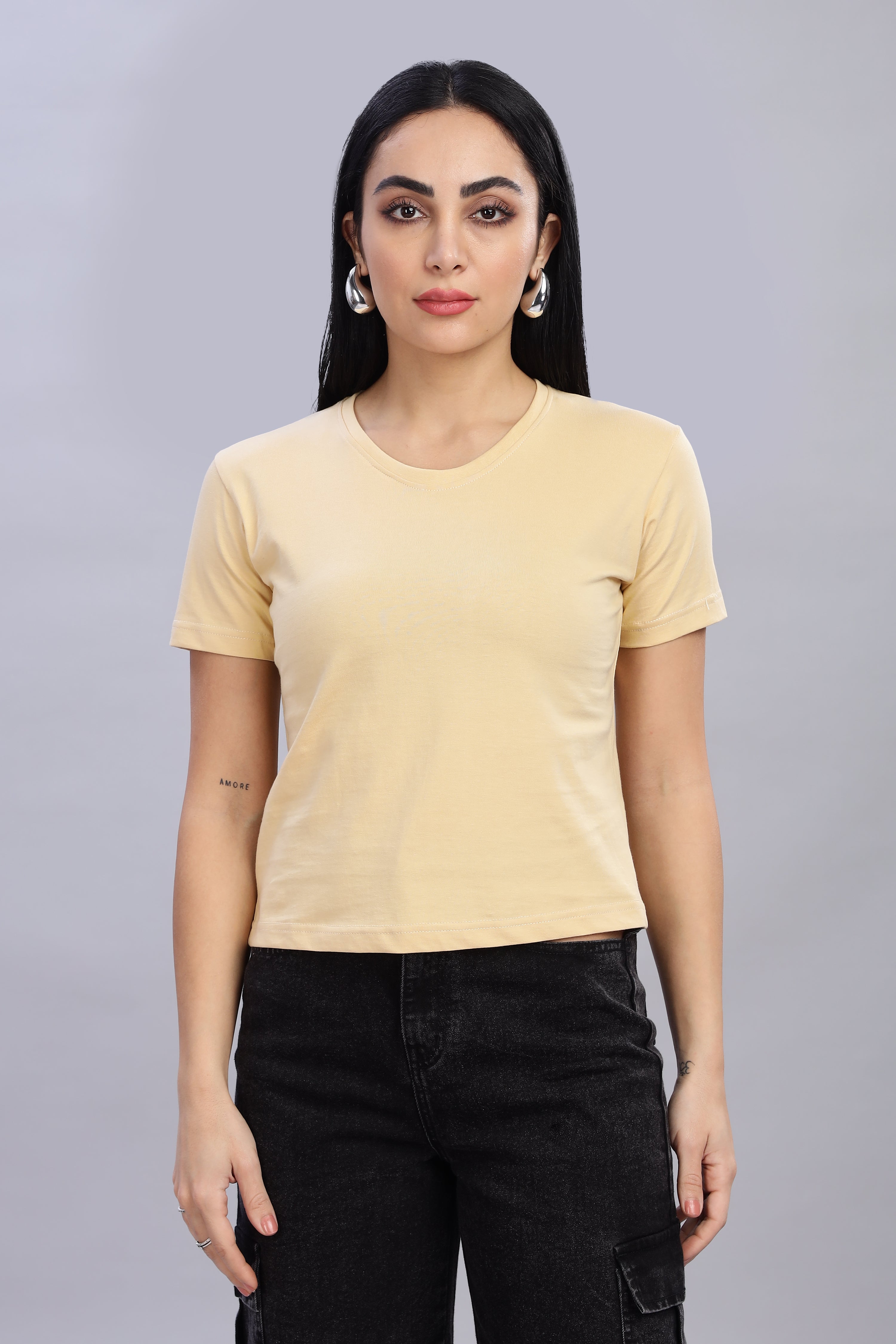 Cream Crop Top