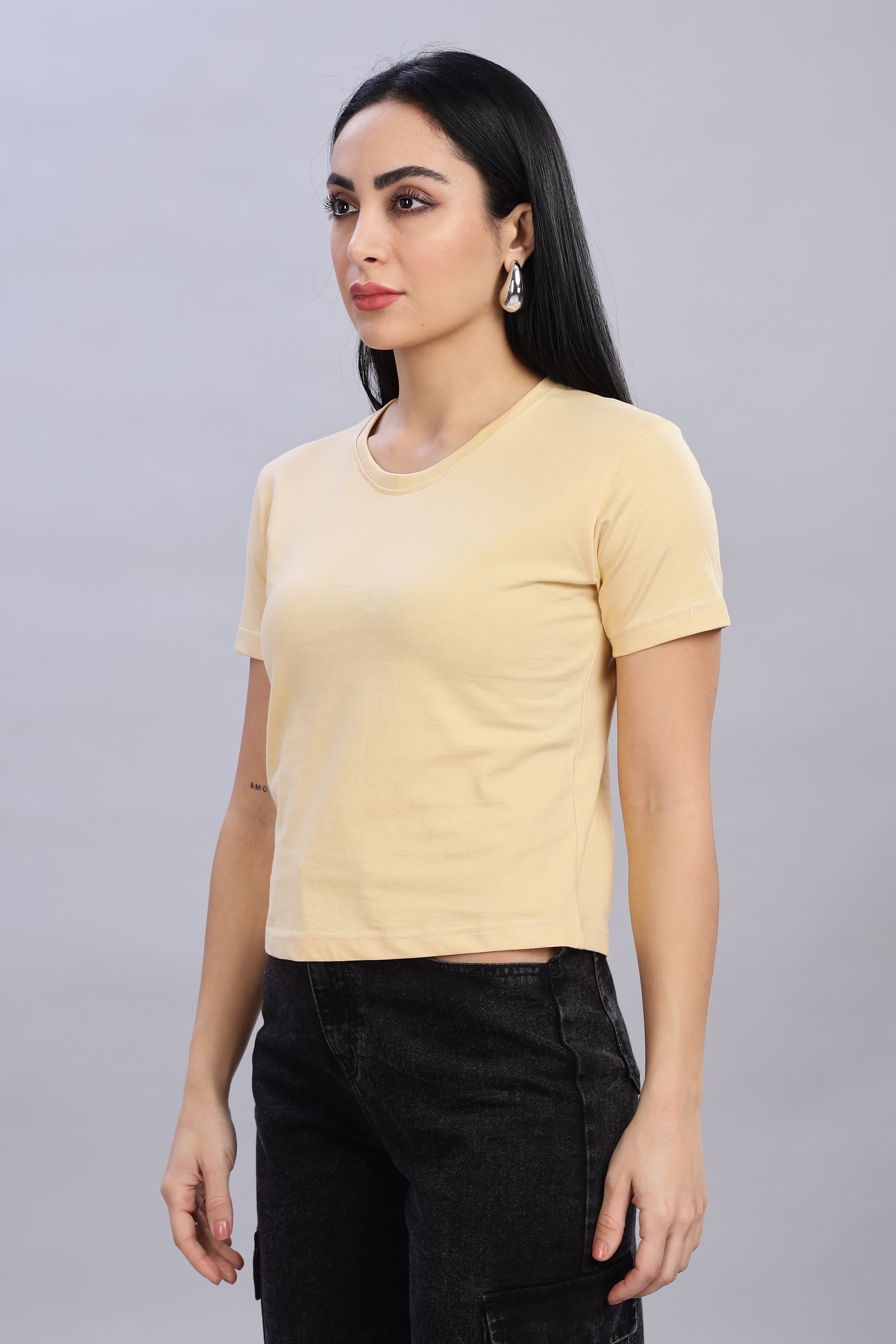 Cream Crop Top
