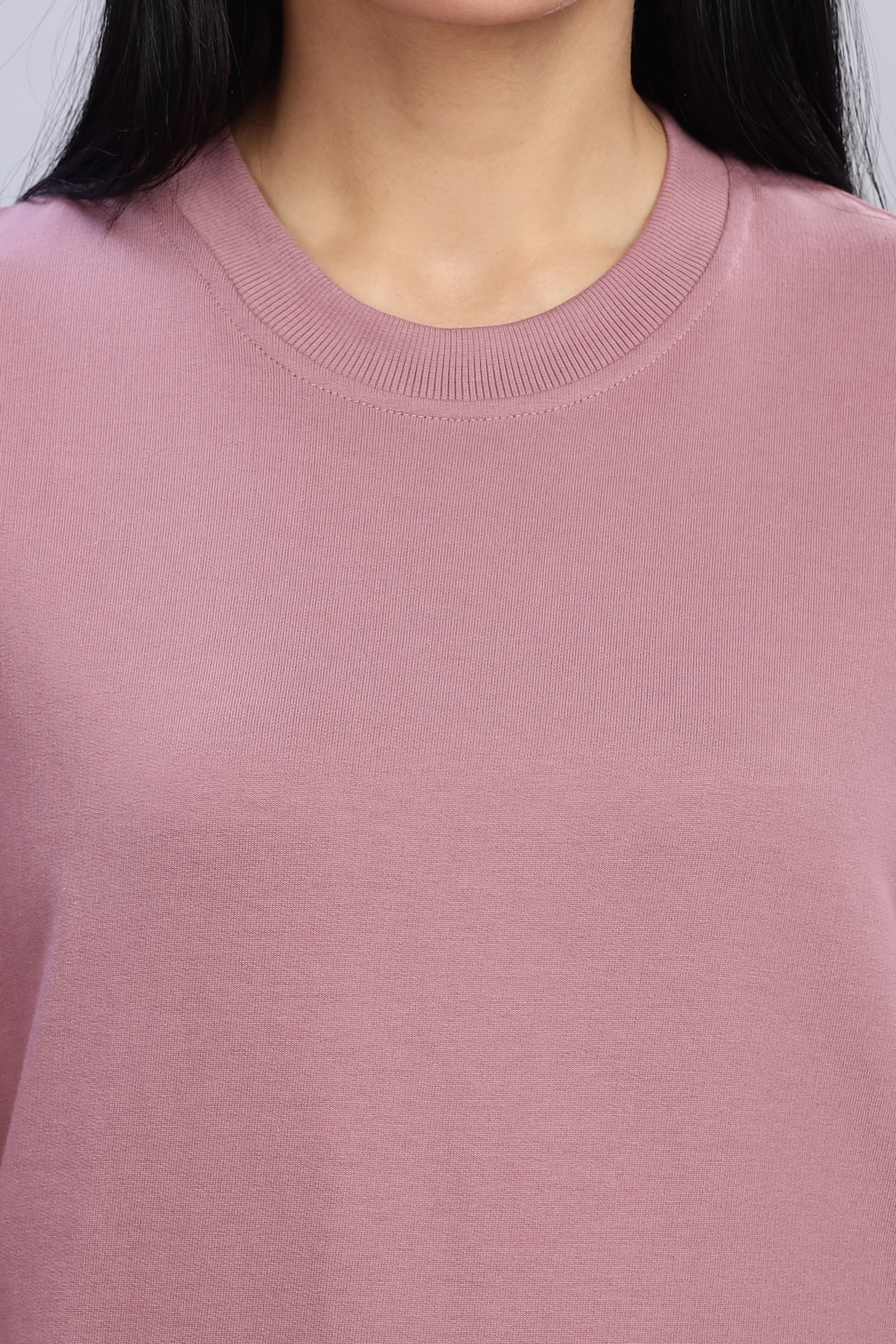Puce Pink Cotton Women’s Sweatshirt
