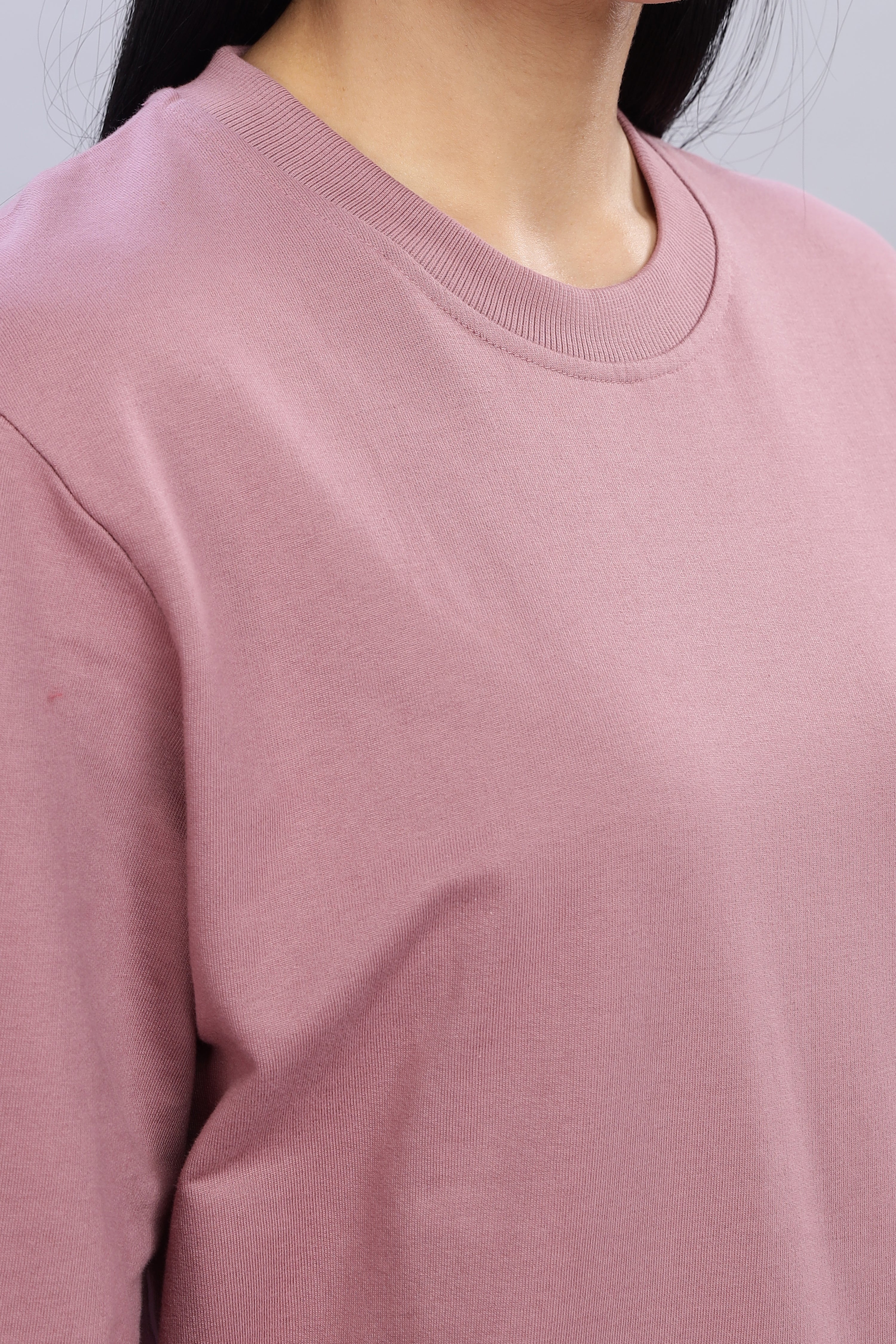 Puce Pink Cotton Women’s Sweatshirt