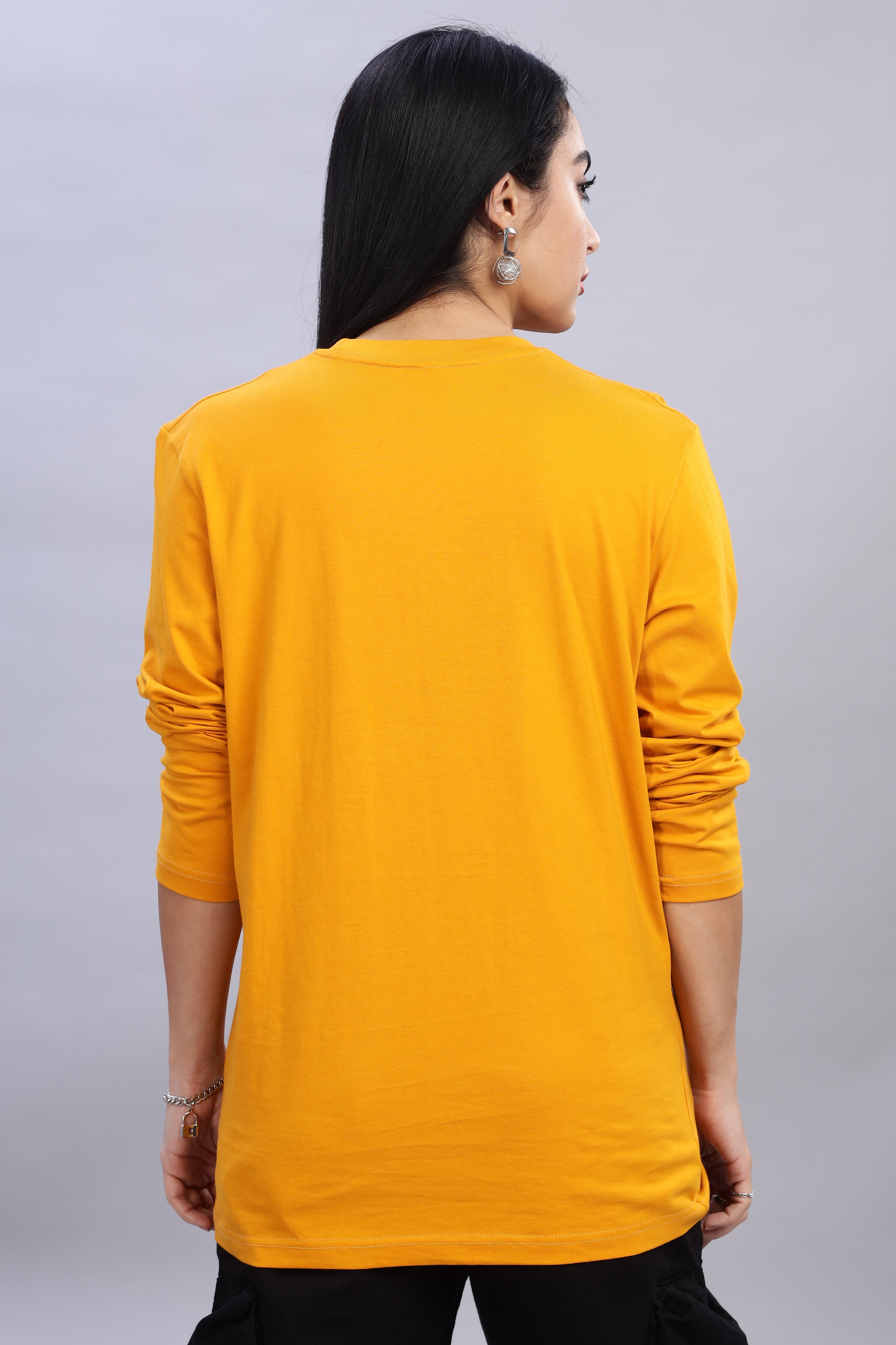 Yellow Long Sleeve Crew Neck T-Shirt