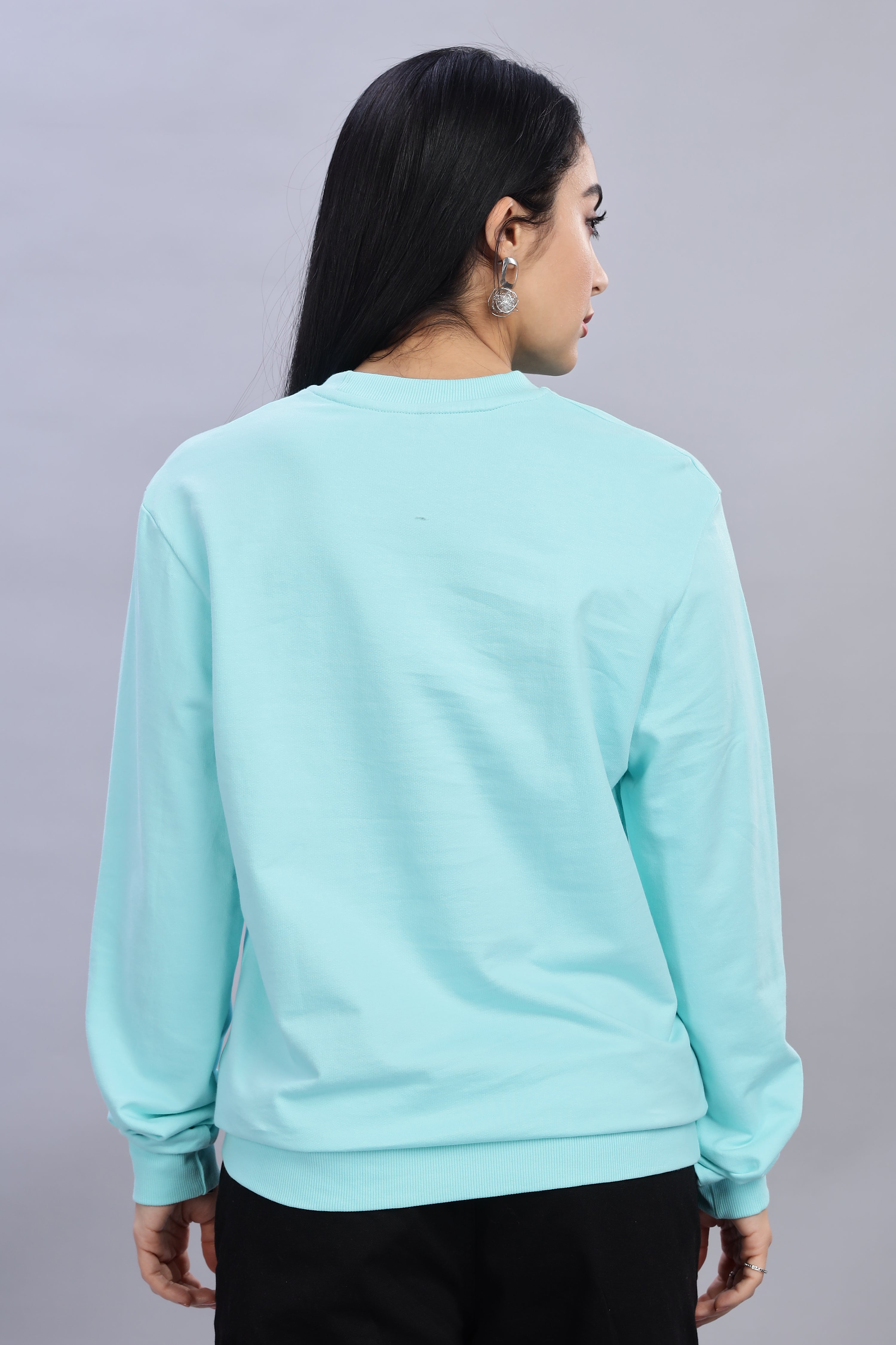 Turquoise Cotton Women’s Sweatshirt