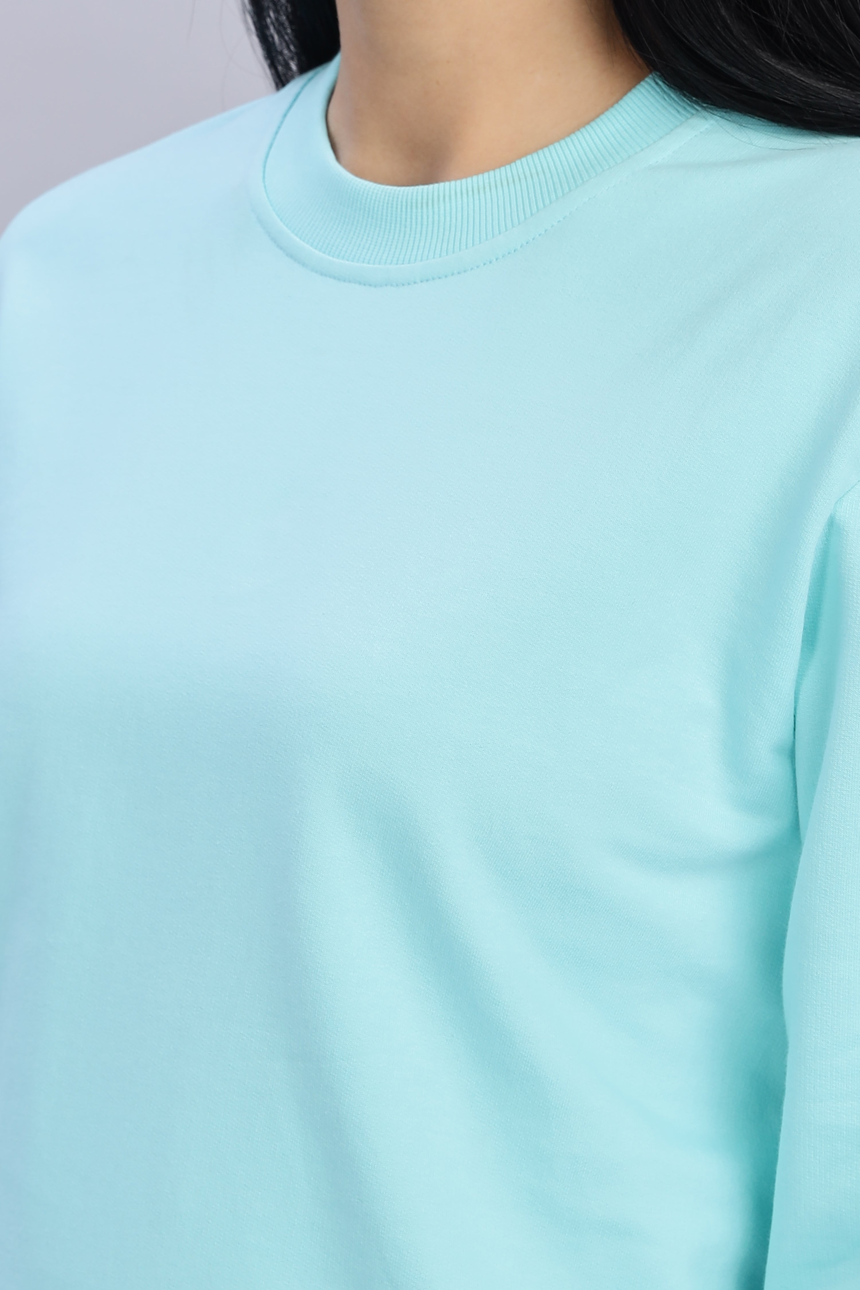 Turquoise Cotton Women’s Sweatshirt