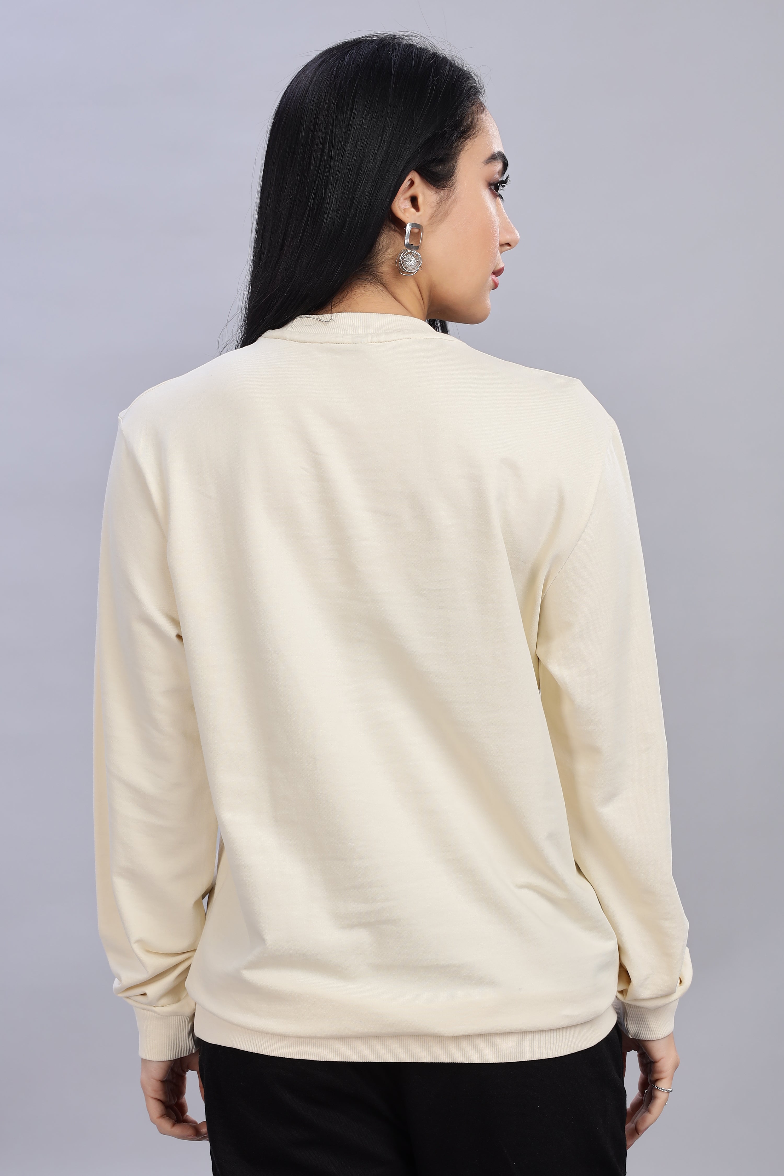 Blanched Almond Pure Cotton Women’s Sweatshirt