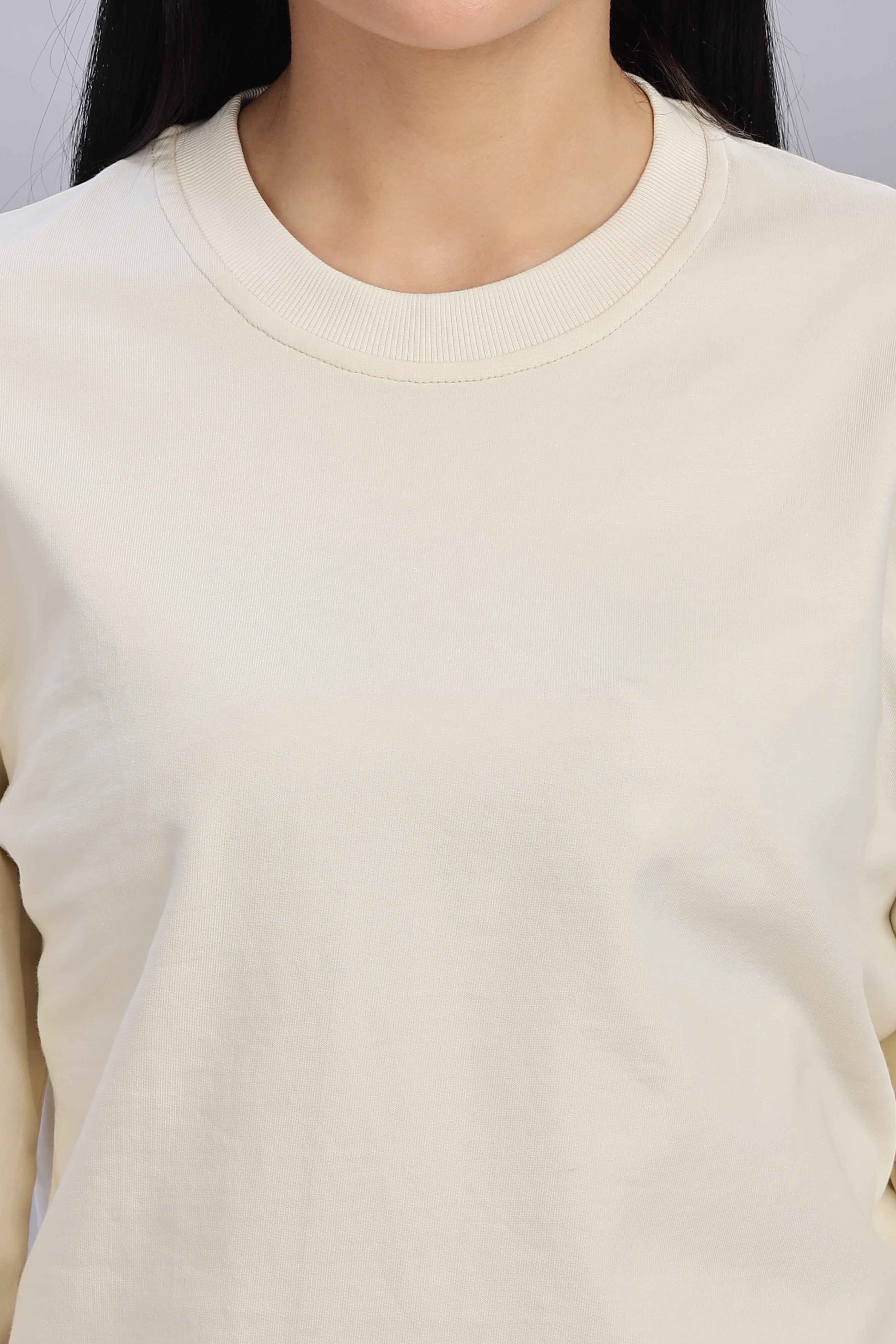 Blanched Almond Pure Cotton Women’s Sweatshirt