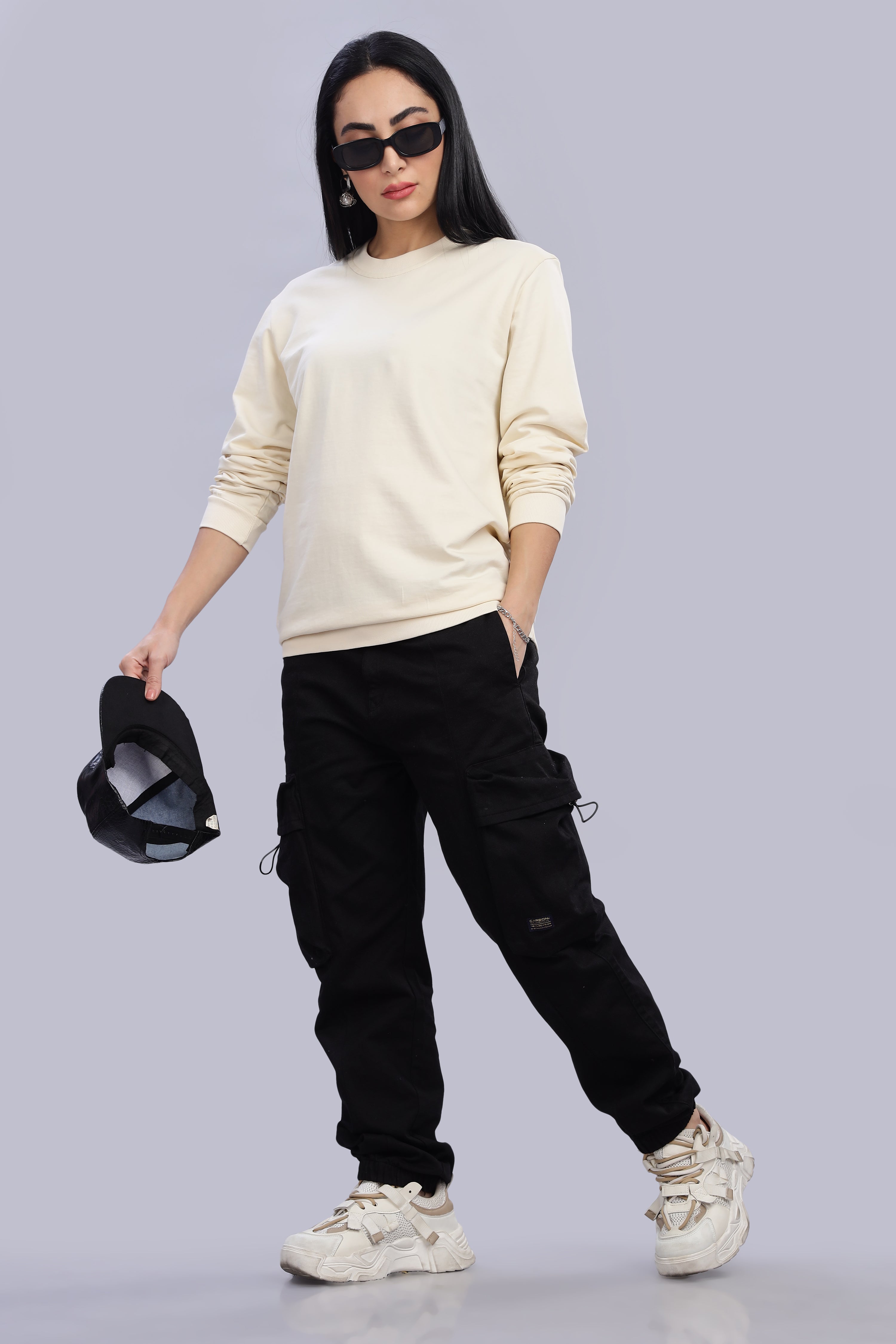 Blanched Almond Pure Cotton Women’s Sweatshirt