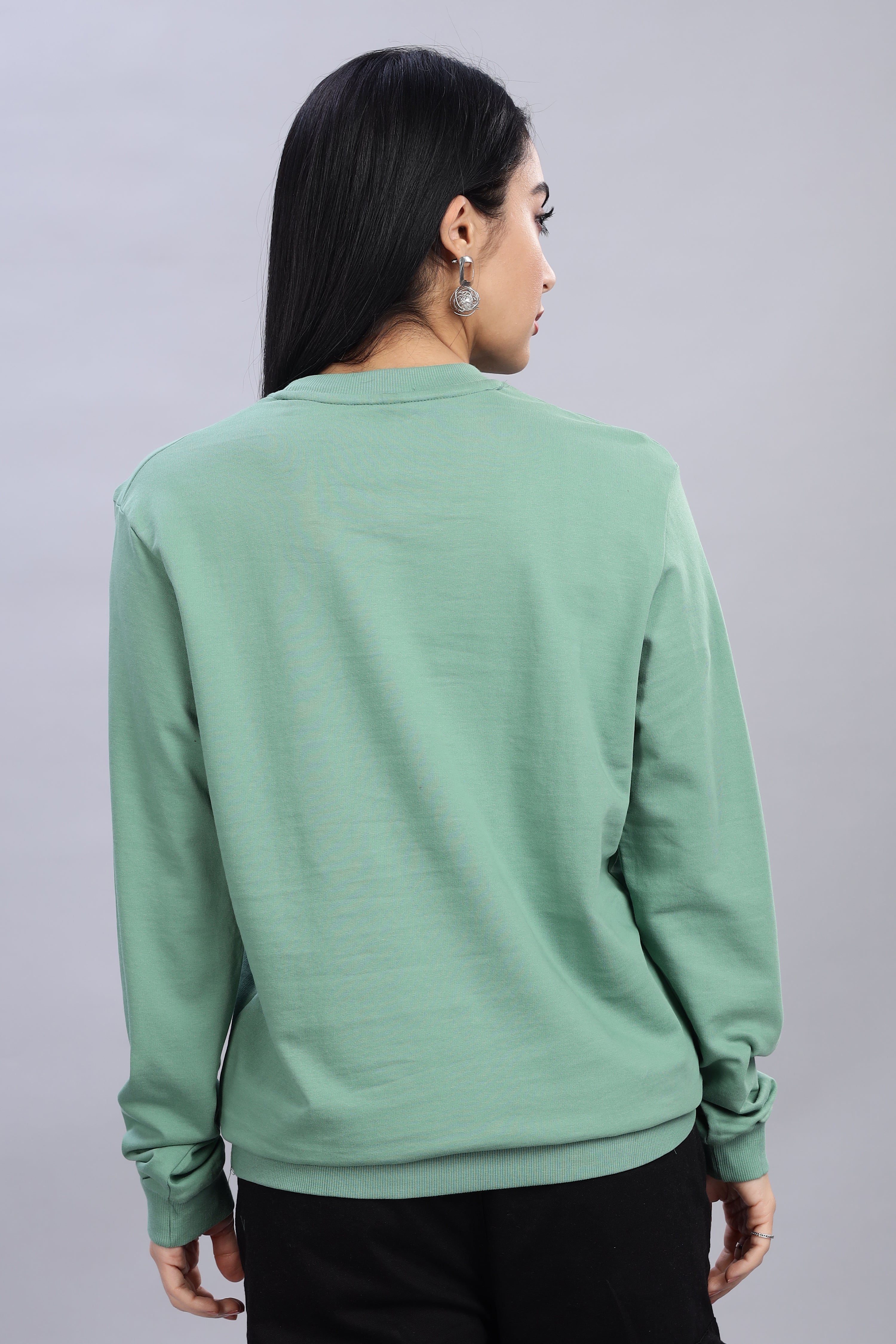 Pistachio Pure Cotton Women’s Sweatshirt