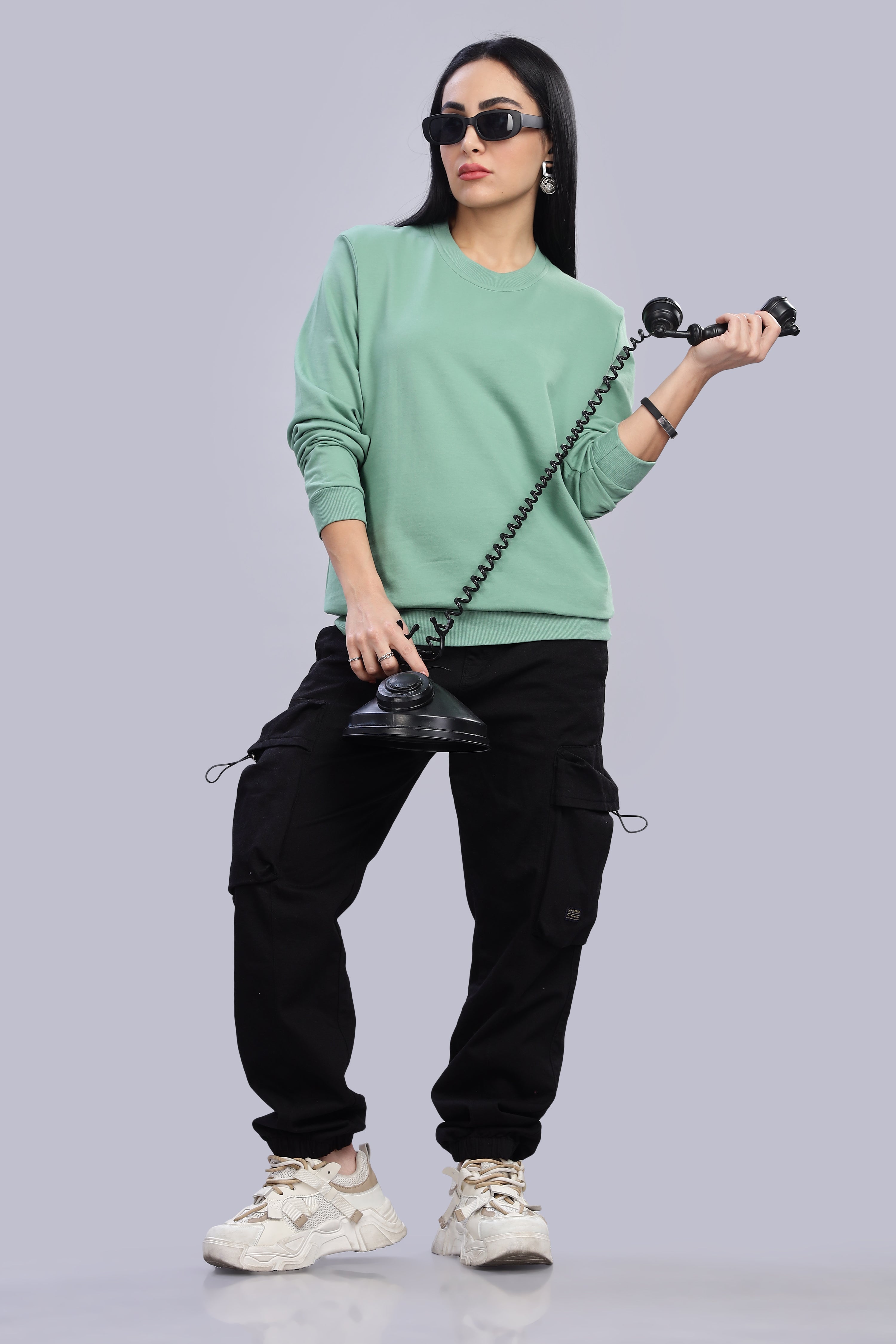 Pistachio Pure Cotton Women’s Sweatshirt